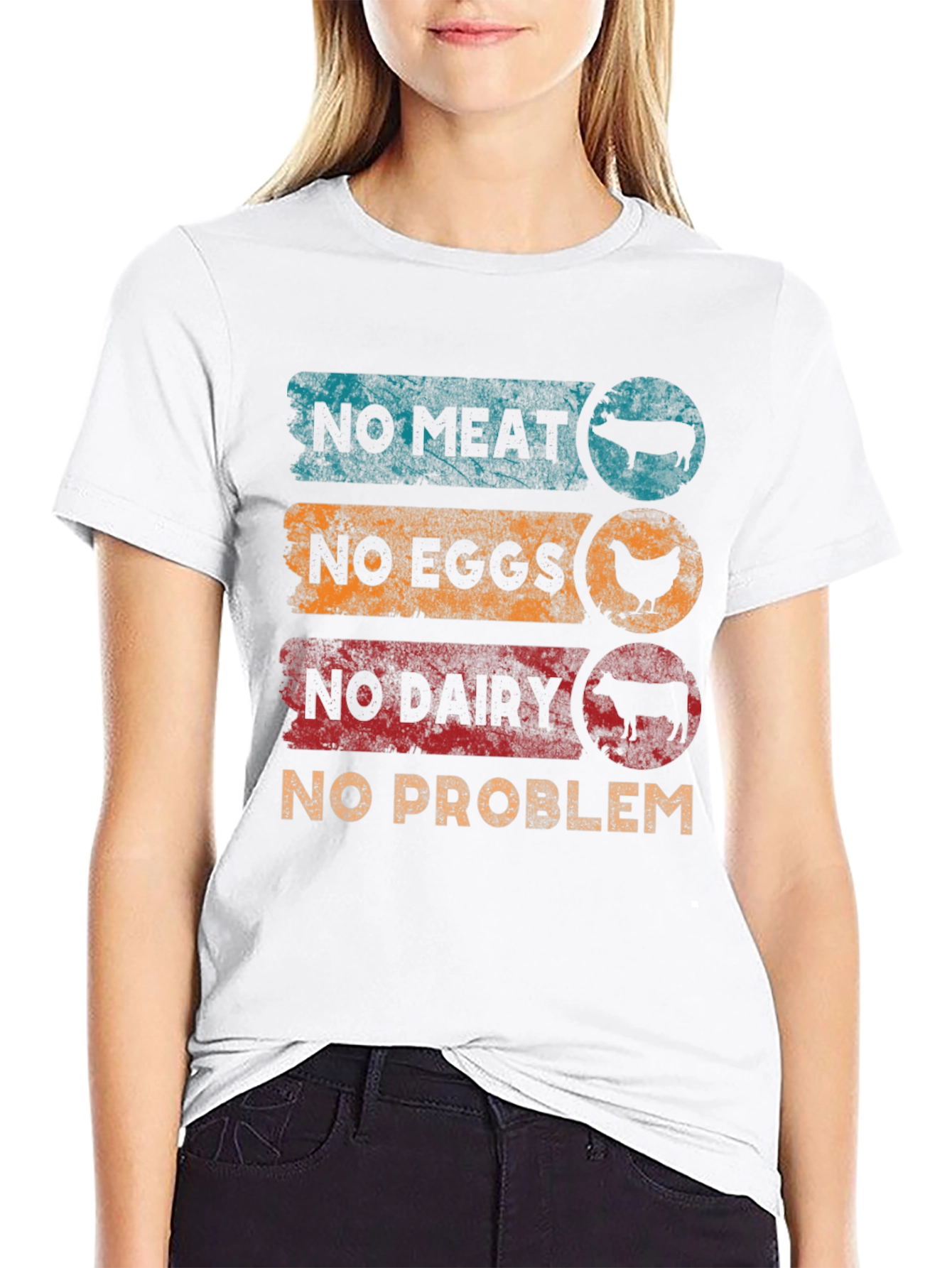 Vegan No Meat No Eggs No Dairy T-Shirt