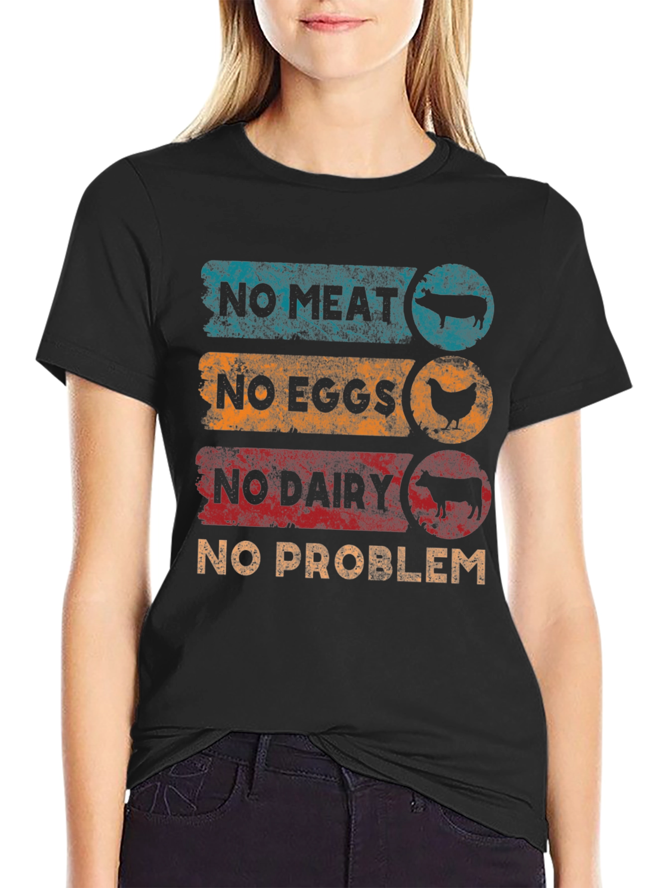 Vegan No Meat No Eggs No Dairy T-Shirt