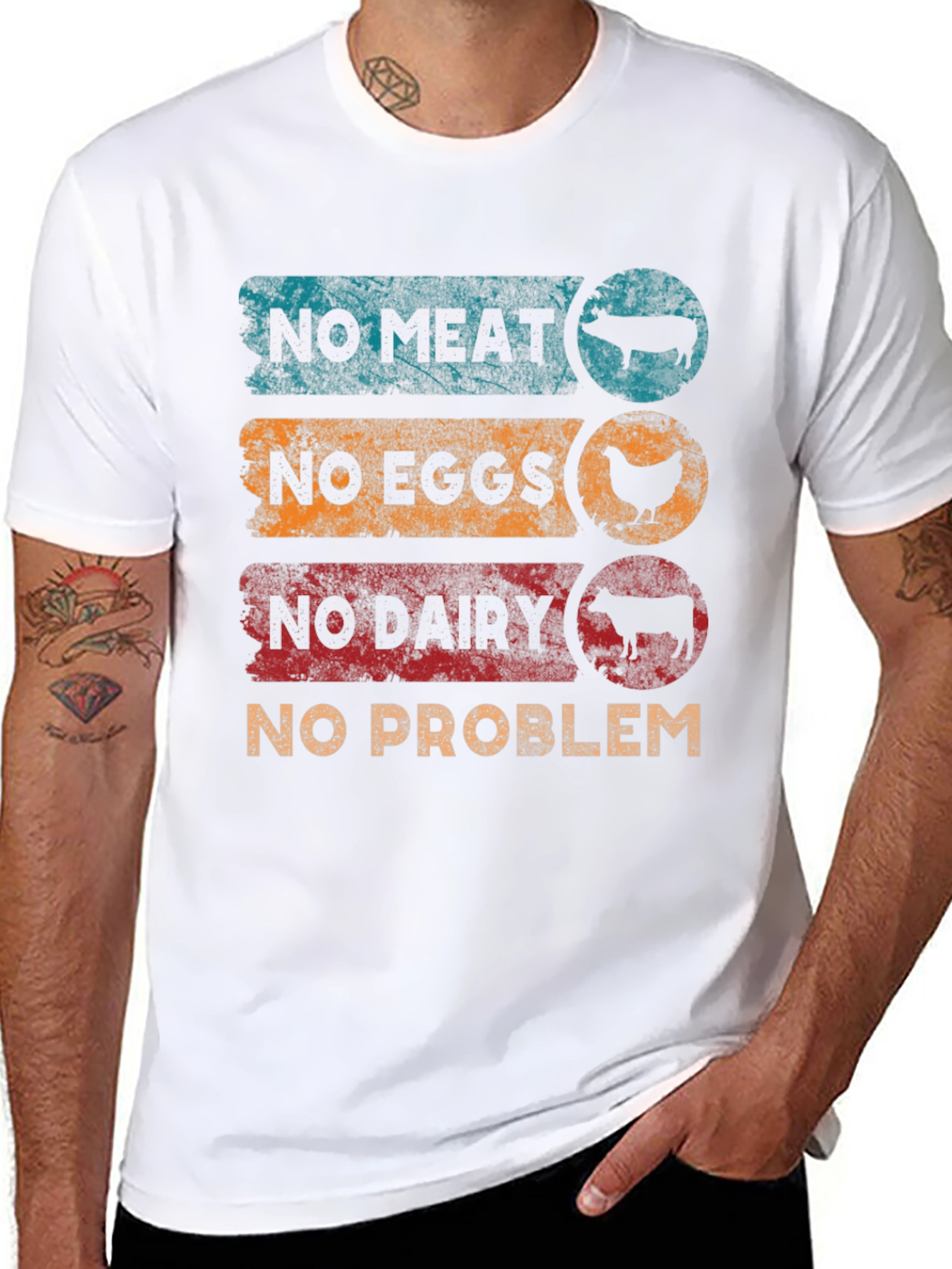 Vegan No Meat No Eggs No Dairy T-Shirt