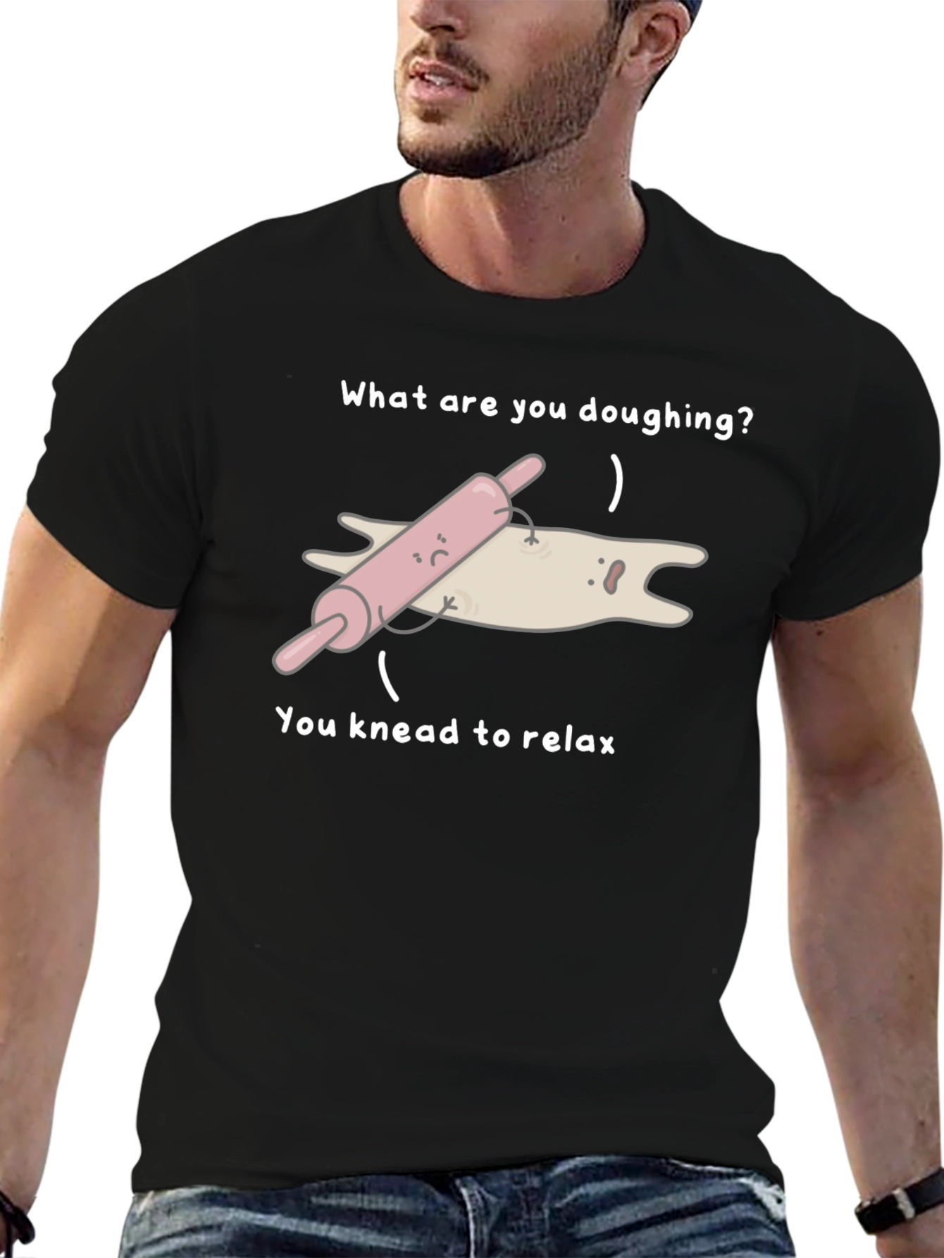 Funny Doughing T-Shirt - Knead to Relax!