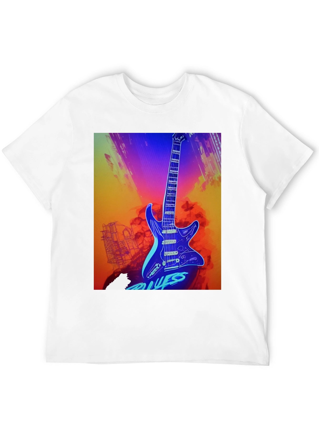 Blues Guitar Graphic Tee - Cool Music T-Shirt