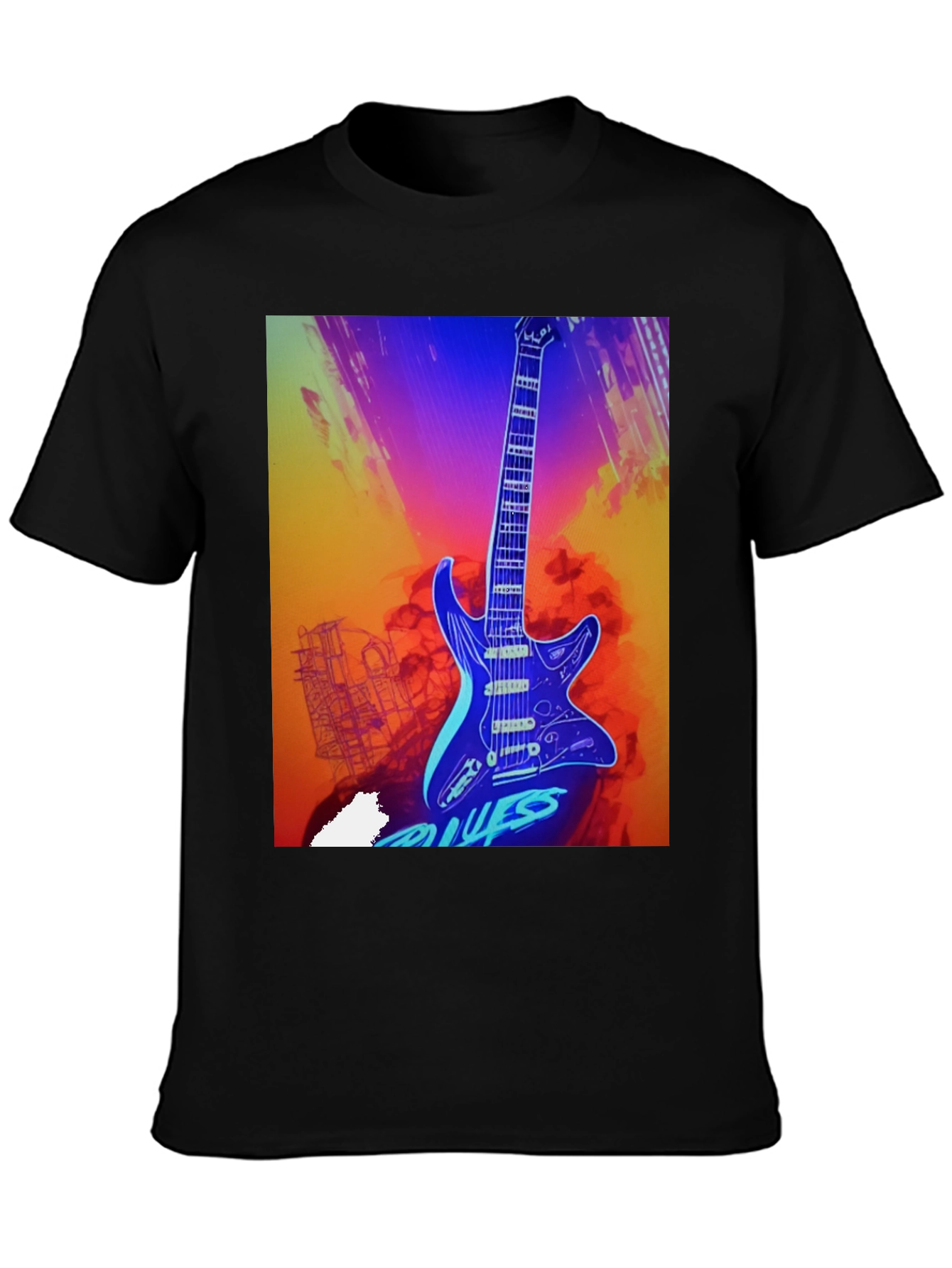 Blues Guitar Graphic Tee - Cool Music T-Shirt