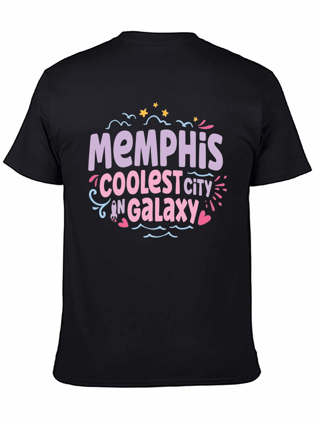 Memphis Coolest City T-Shirt - Black Cotton Tee