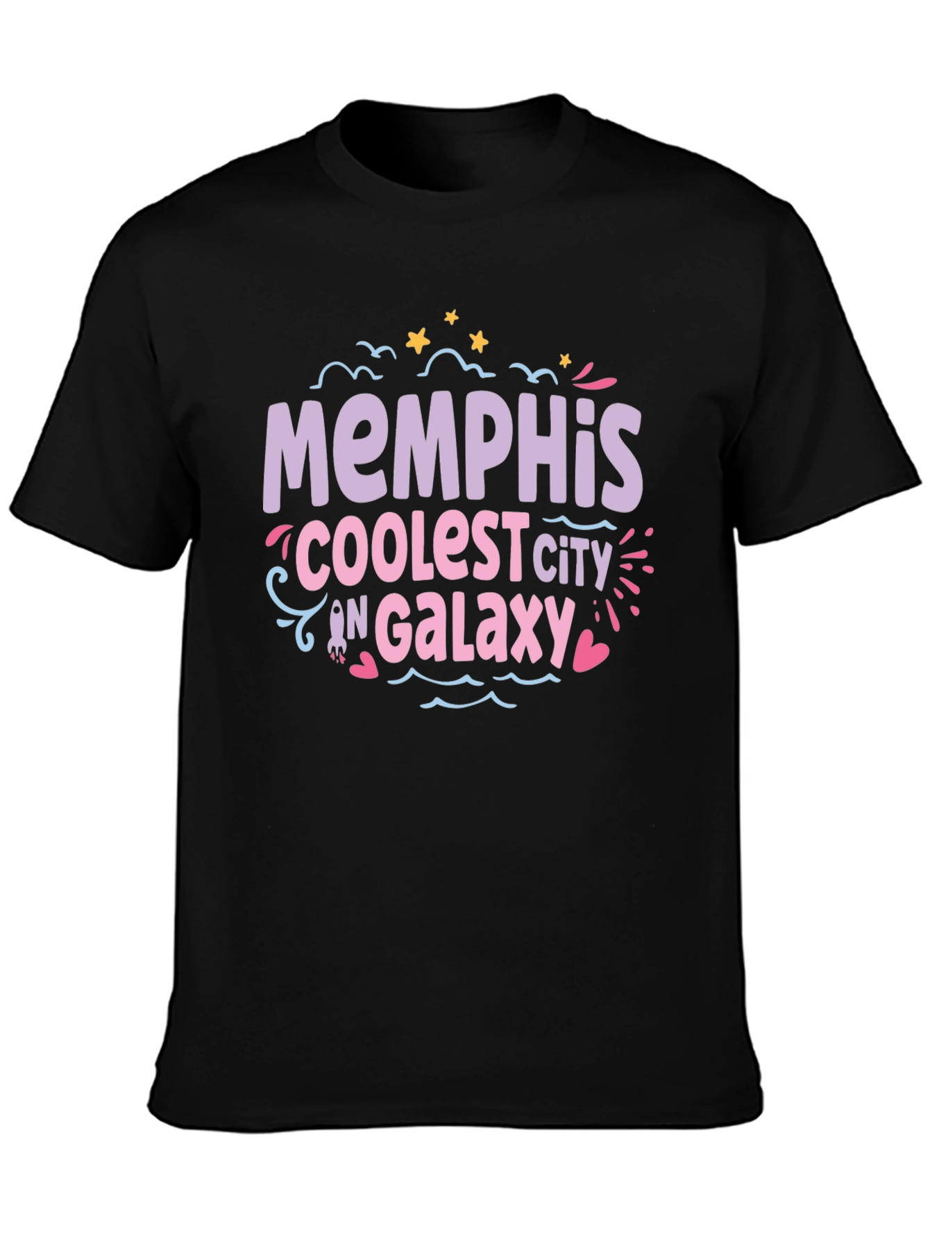 Memphis Coolest City T-Shirt - Black Cotton Tee