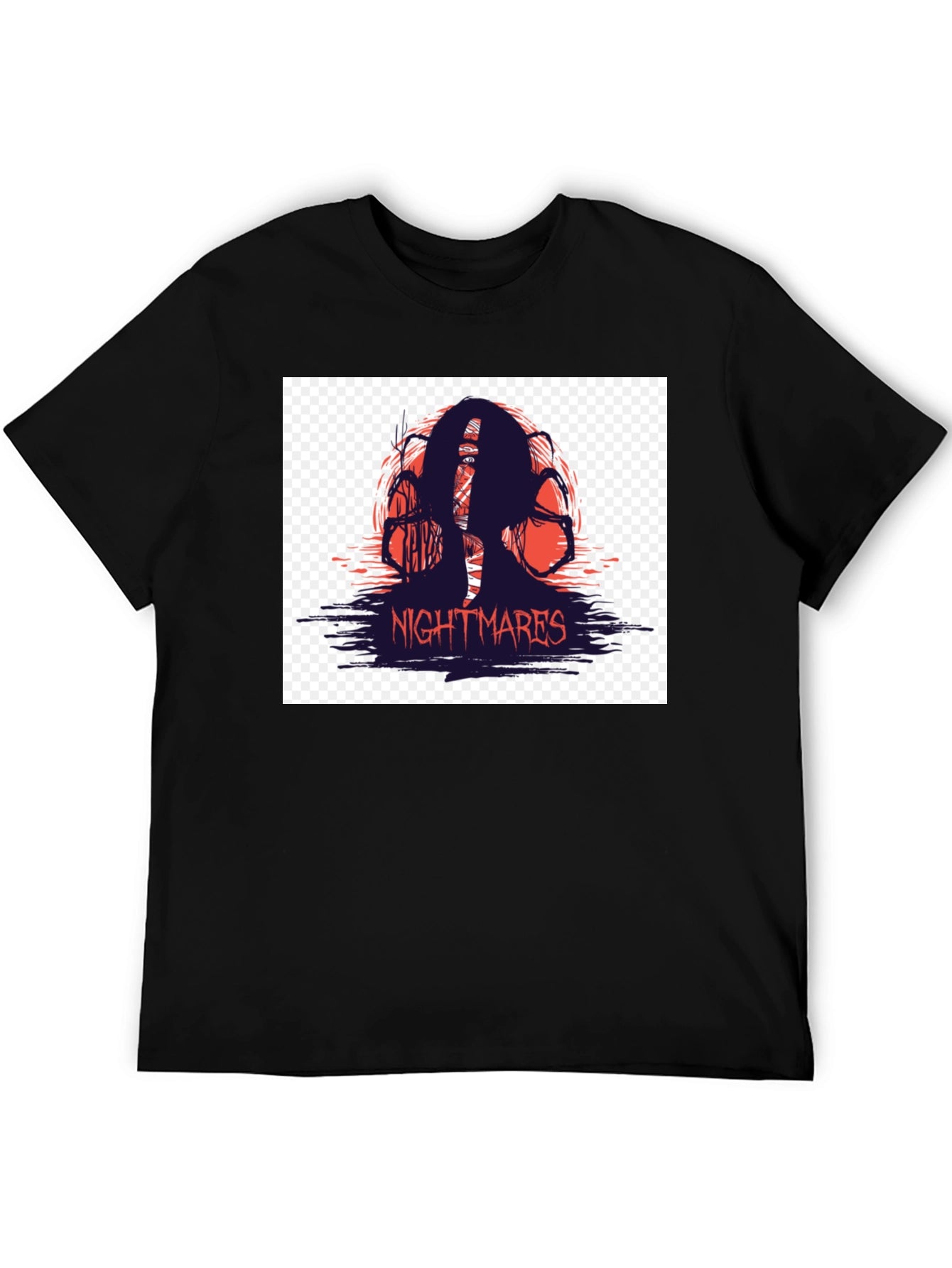 Nightmares Graphic T-Shirt - Black Horror Tee