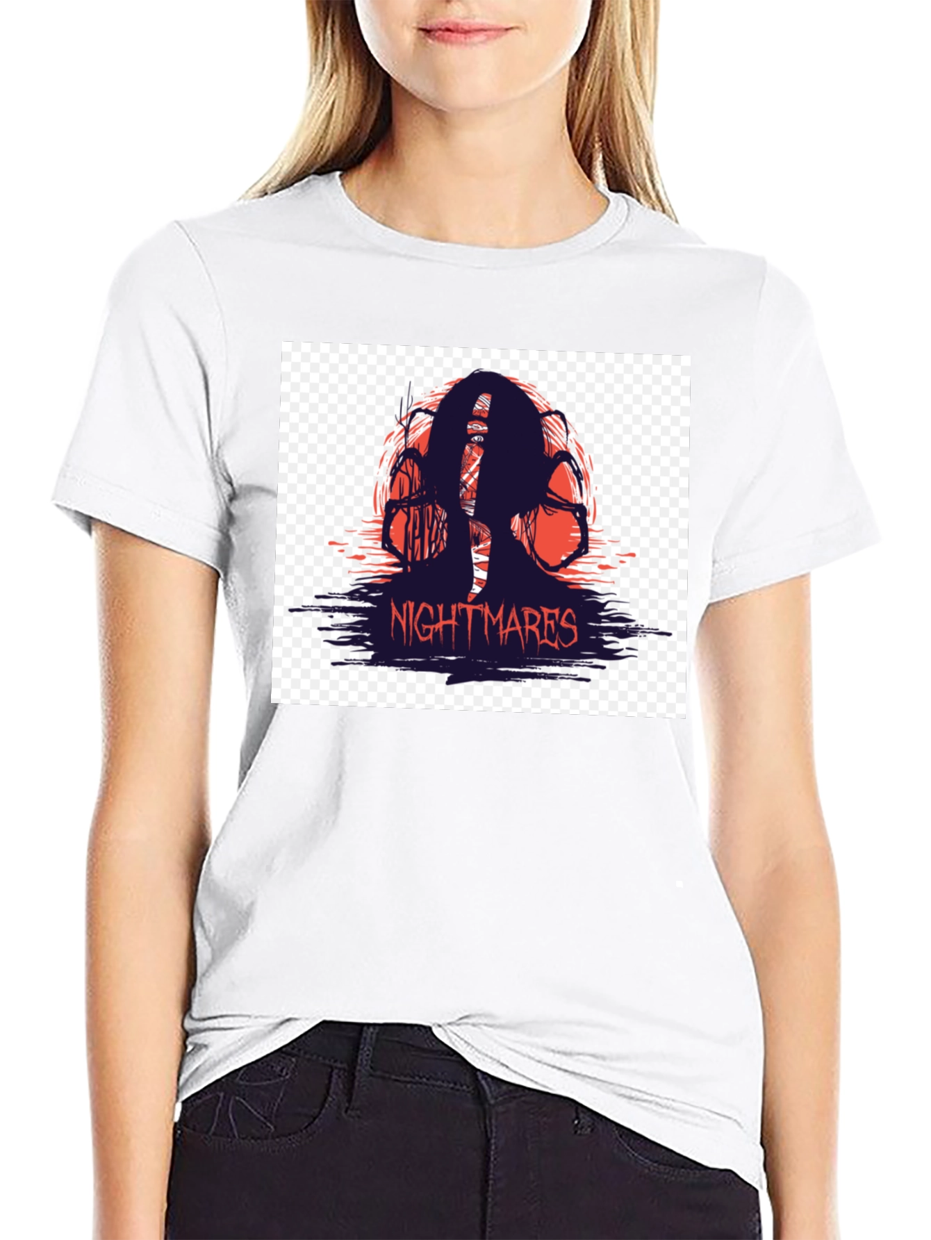 Nightmares Graphic T-Shirt - Black Horror Tee