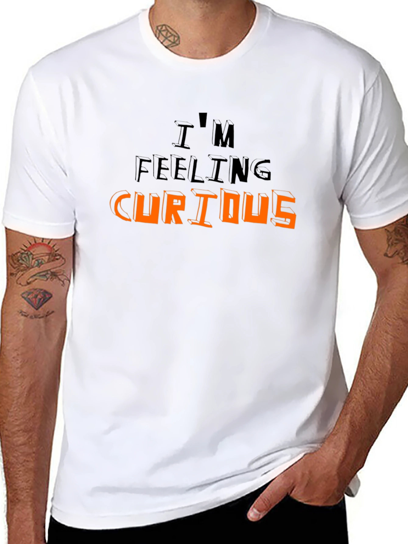 Im Feeling Curious Graphic T-Shirt - Black