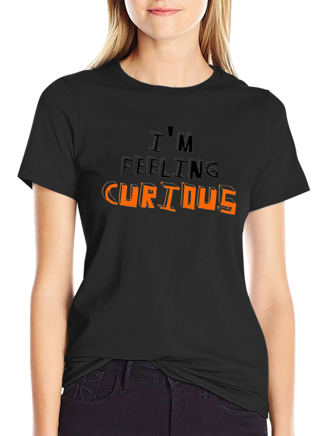 Im Feeling Curious Graphic T-Shirt - Black