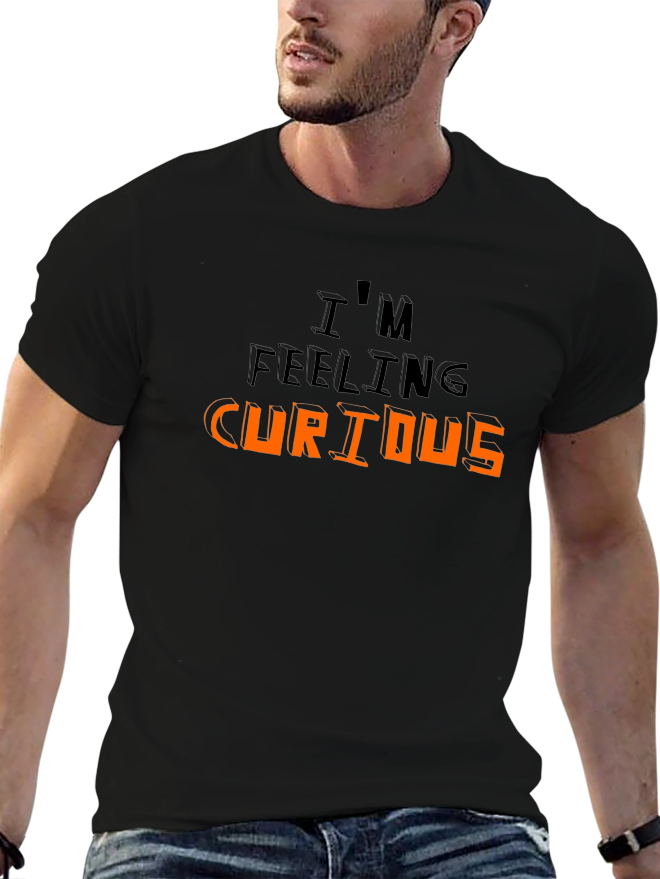Im Feeling Curious Graphic T-Shirt - Black