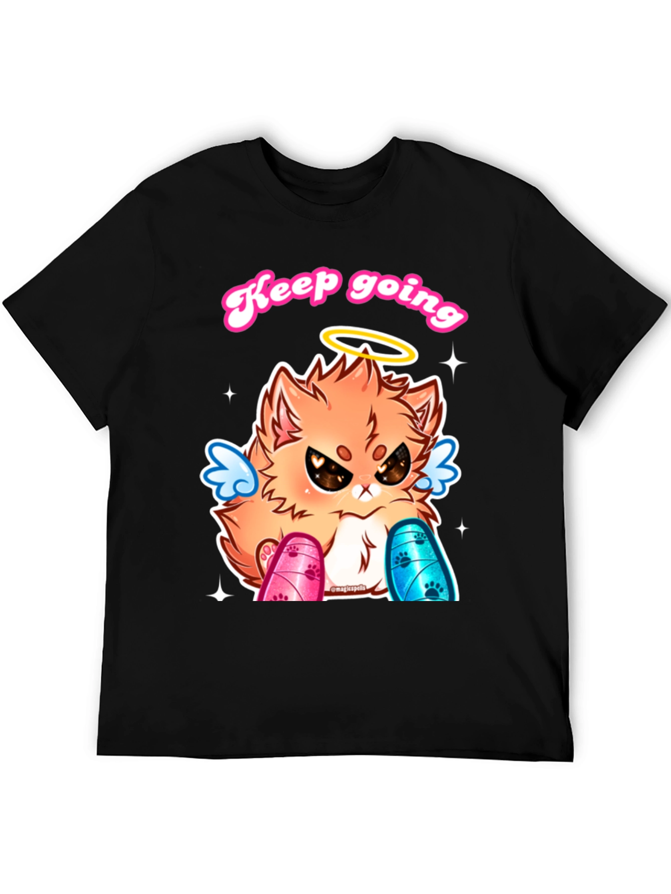 Keep Going Angel Cat T-Shirt