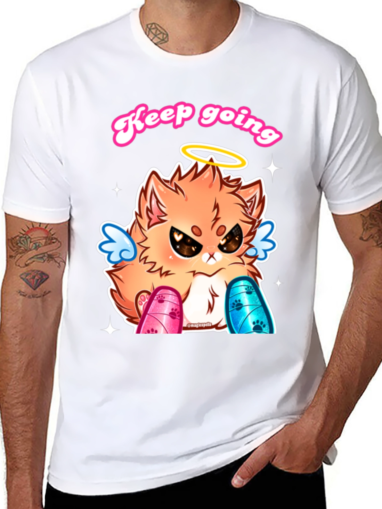 Keep Going Angel Cat T-Shirt
