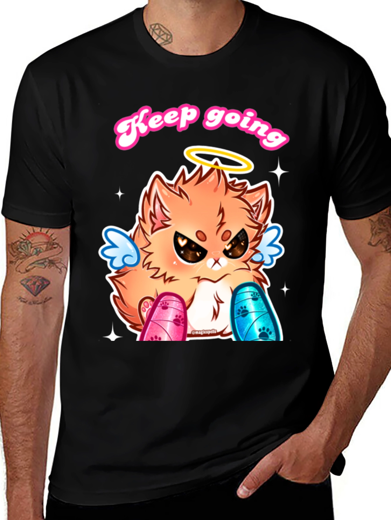 Keep Going Angel Cat T-Shirt