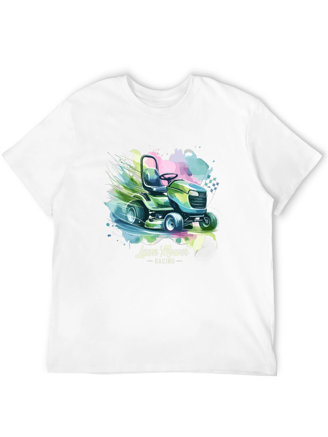 Lawn Mower Racing Graphic Tee