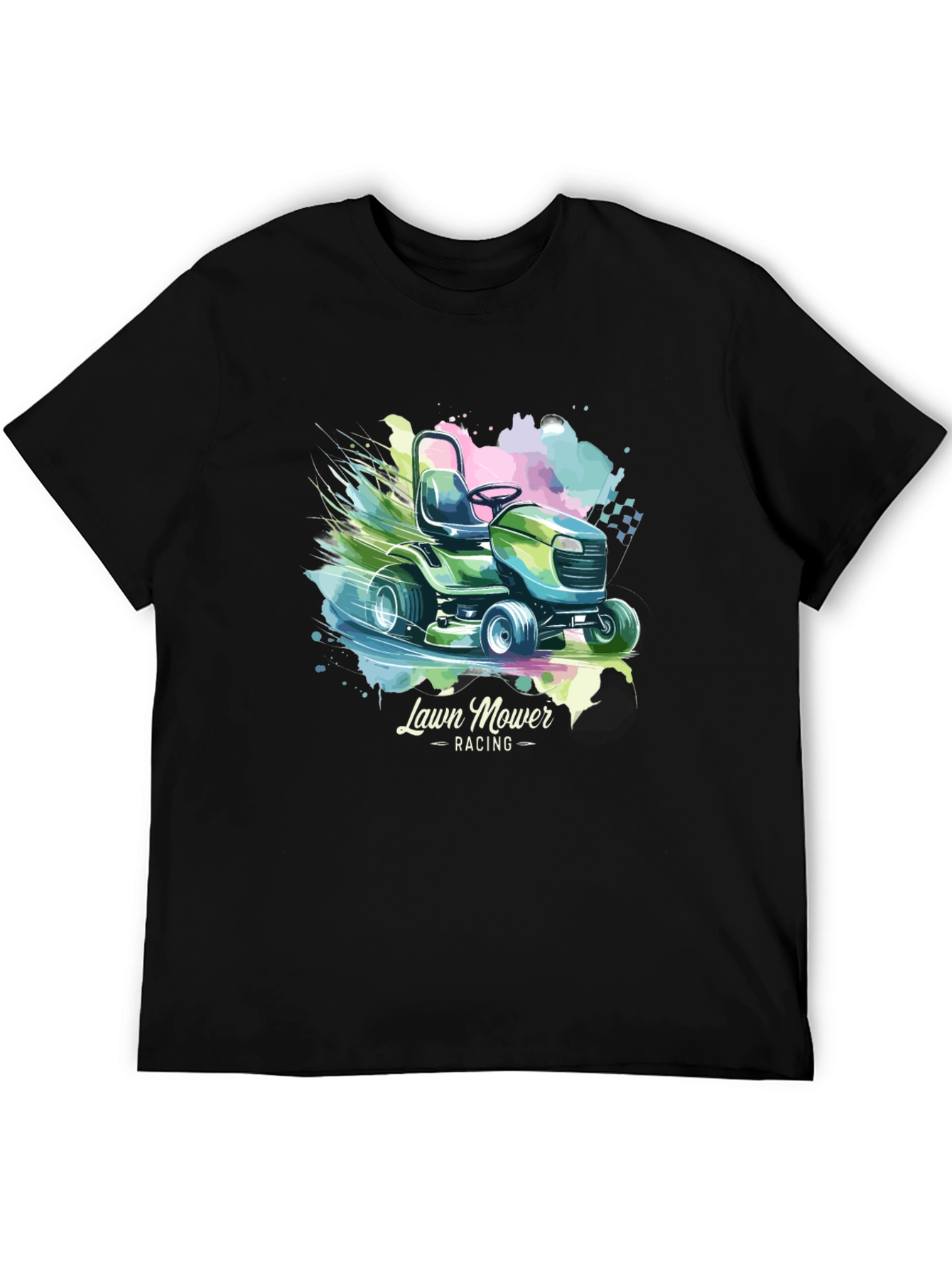 Lawn Mower Racing Graphic Tee