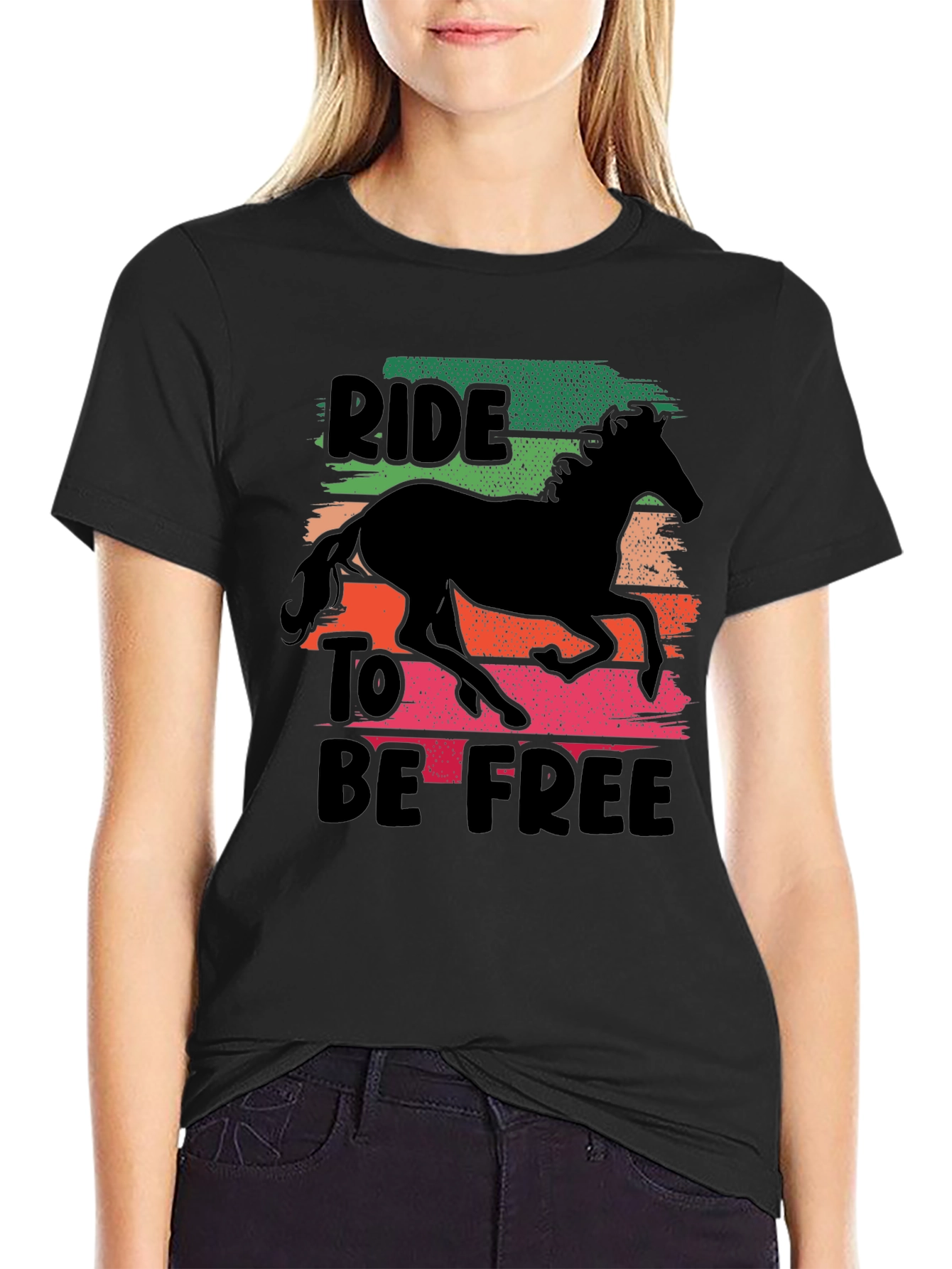 Ride To Be Free Horse T-Shirt