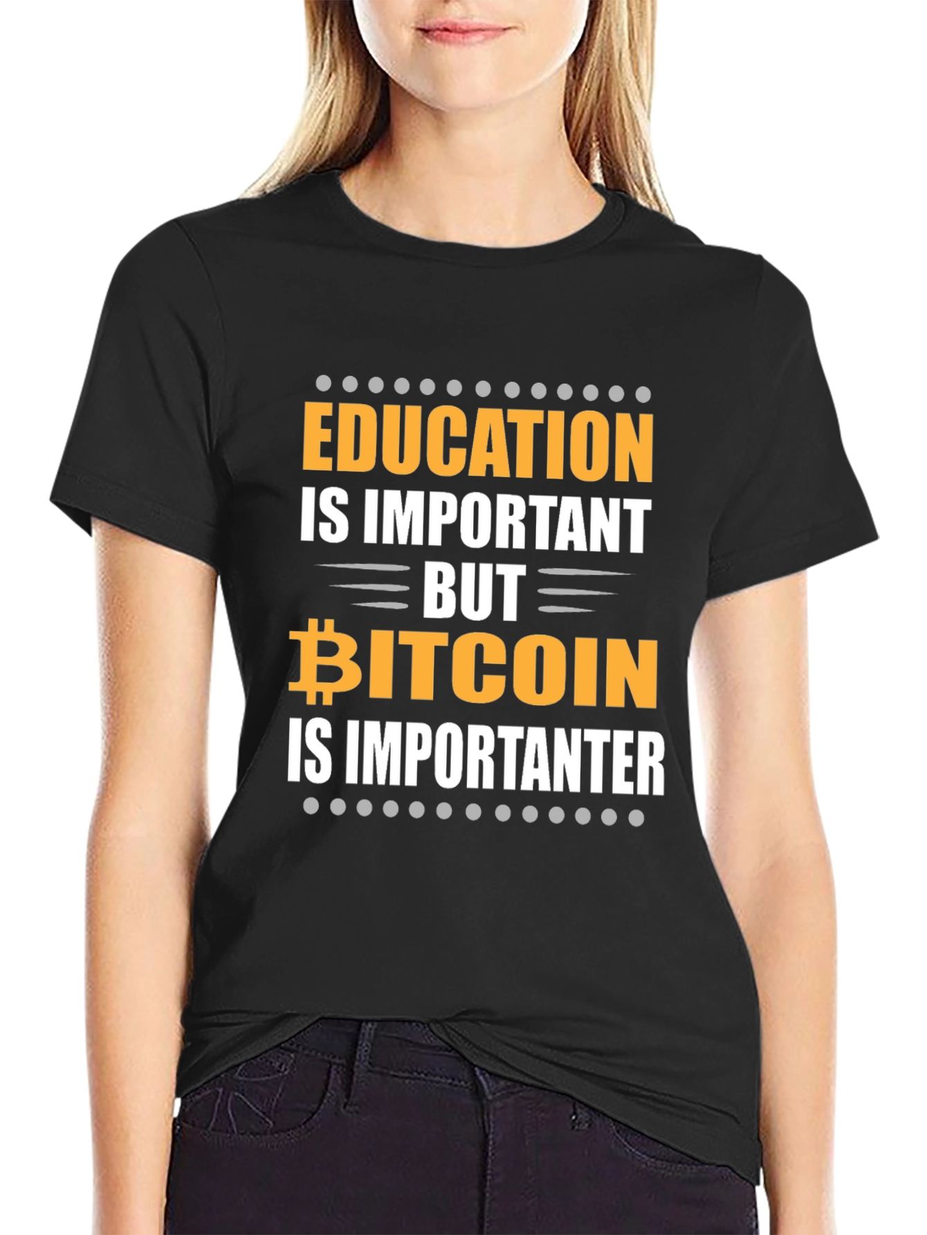 Bitcoin is Importanter Funny Crypto T-Shirt