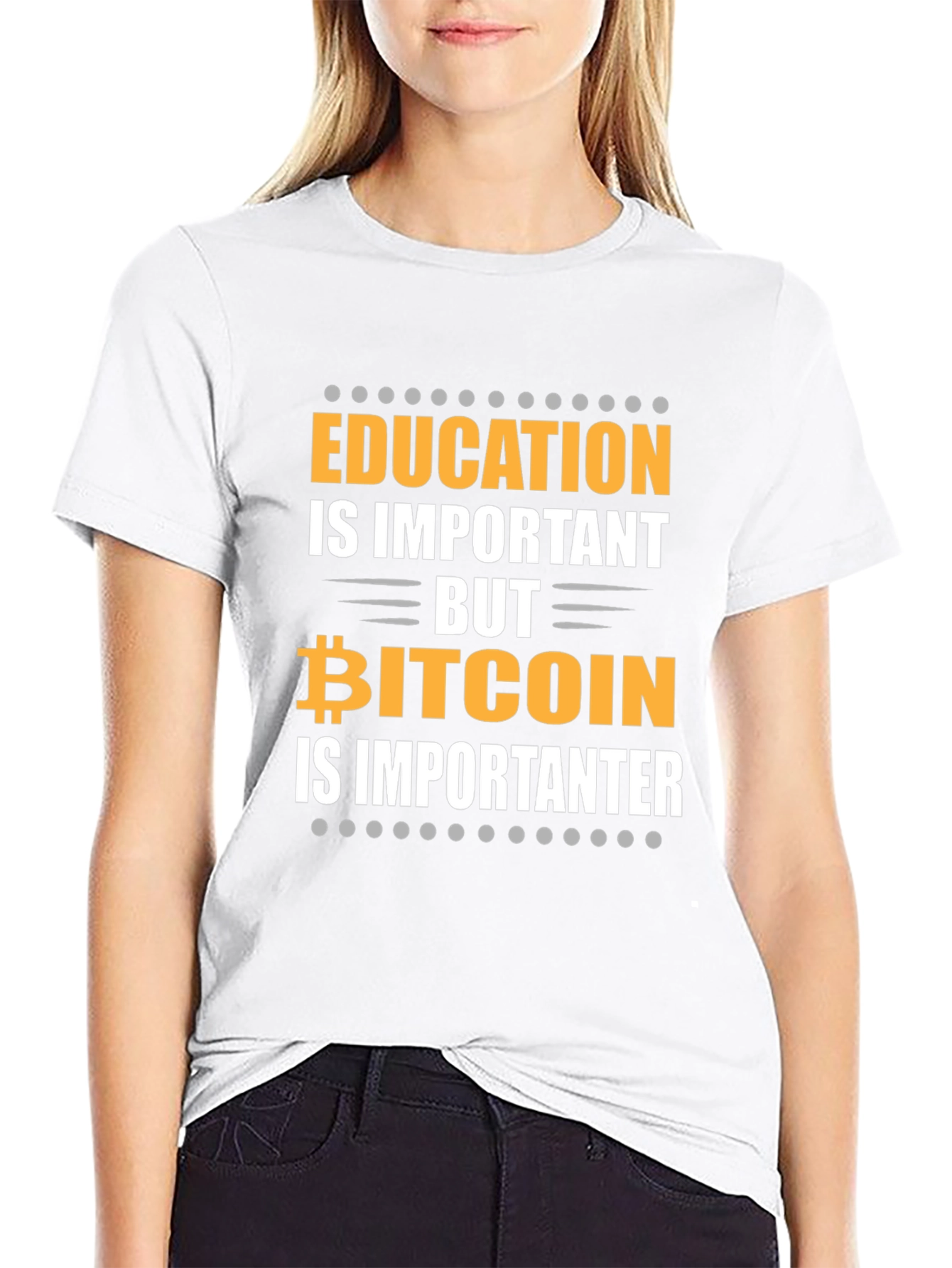 Bitcoin is Importanter Funny Crypto T-Shirt
