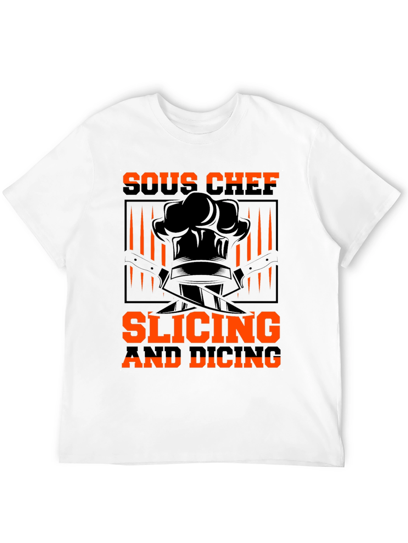 Sous Chef Slicing and Dicing Black T-Shirt