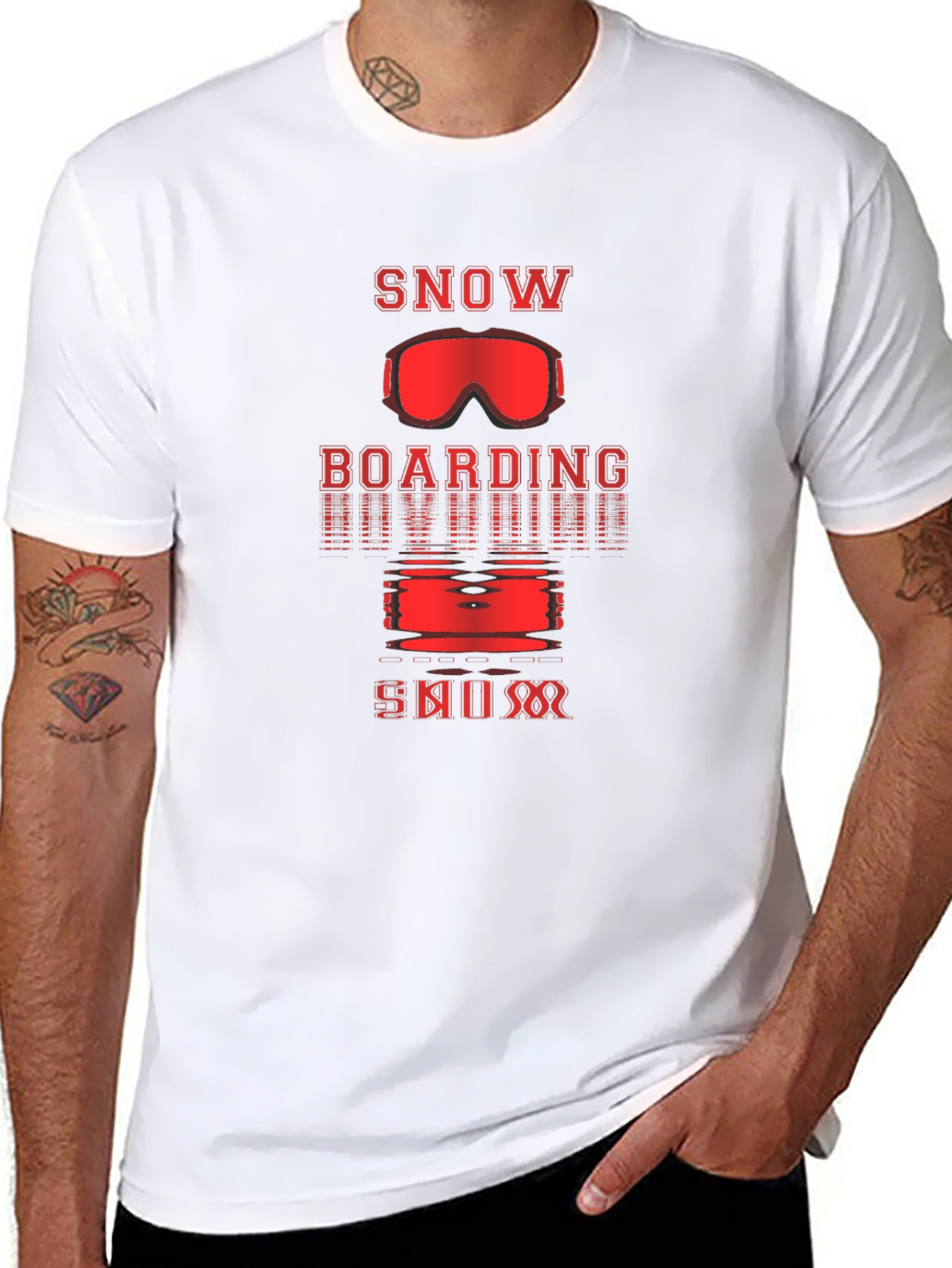 Snowboarding Skiing T-Shirt | Black Graphic Tee