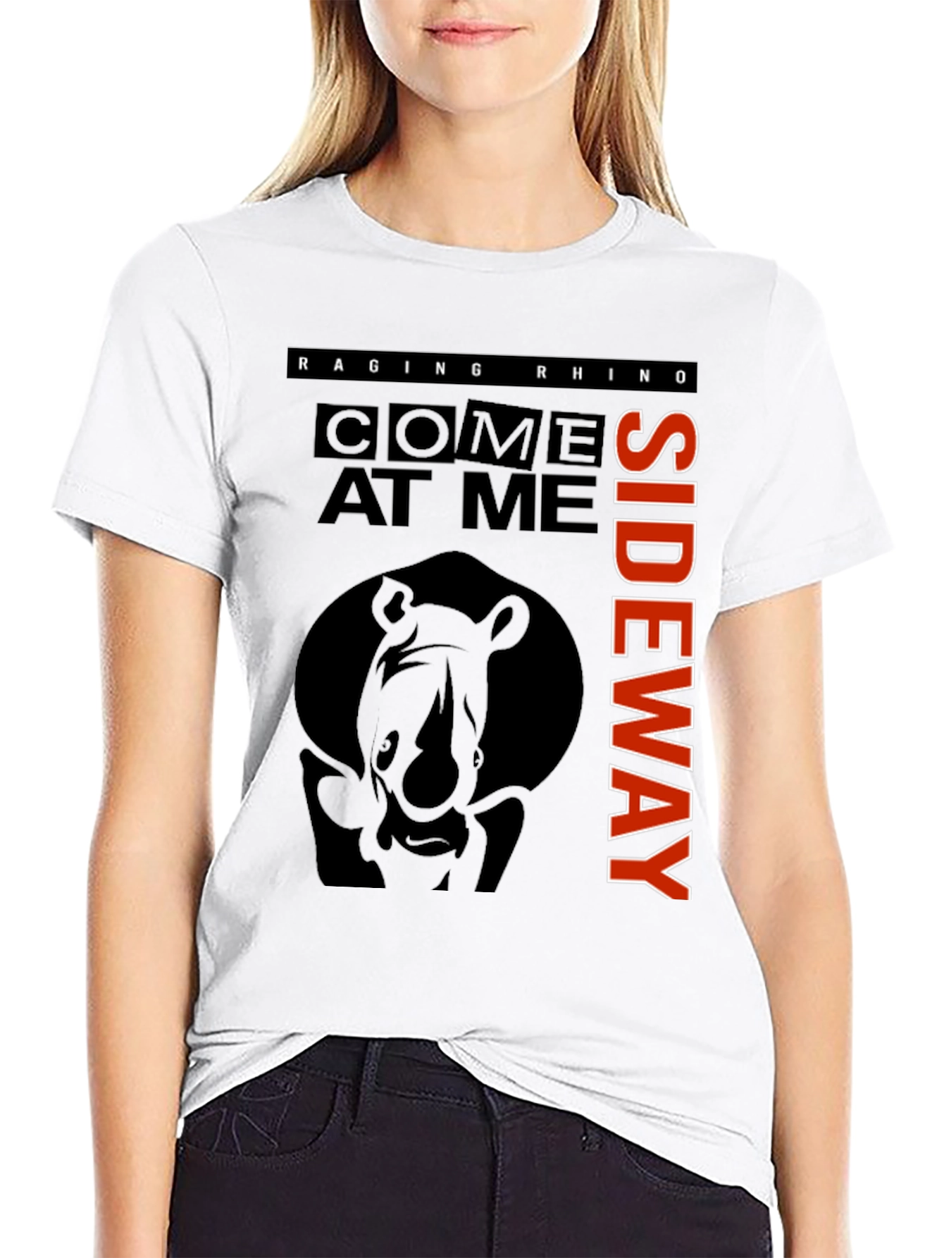 Raging Rhino T-Shirt - Come At Me Sideway