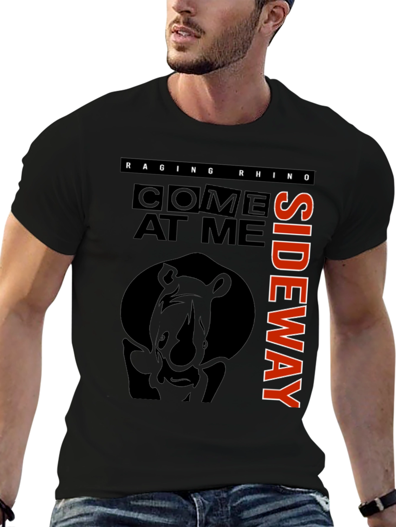 Raging Rhino T-Shirt - Come At Me Sideway