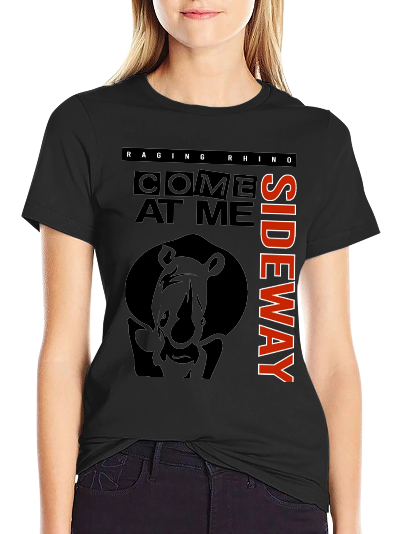 Raging Rhino T-Shirt - Come At Me Sideway