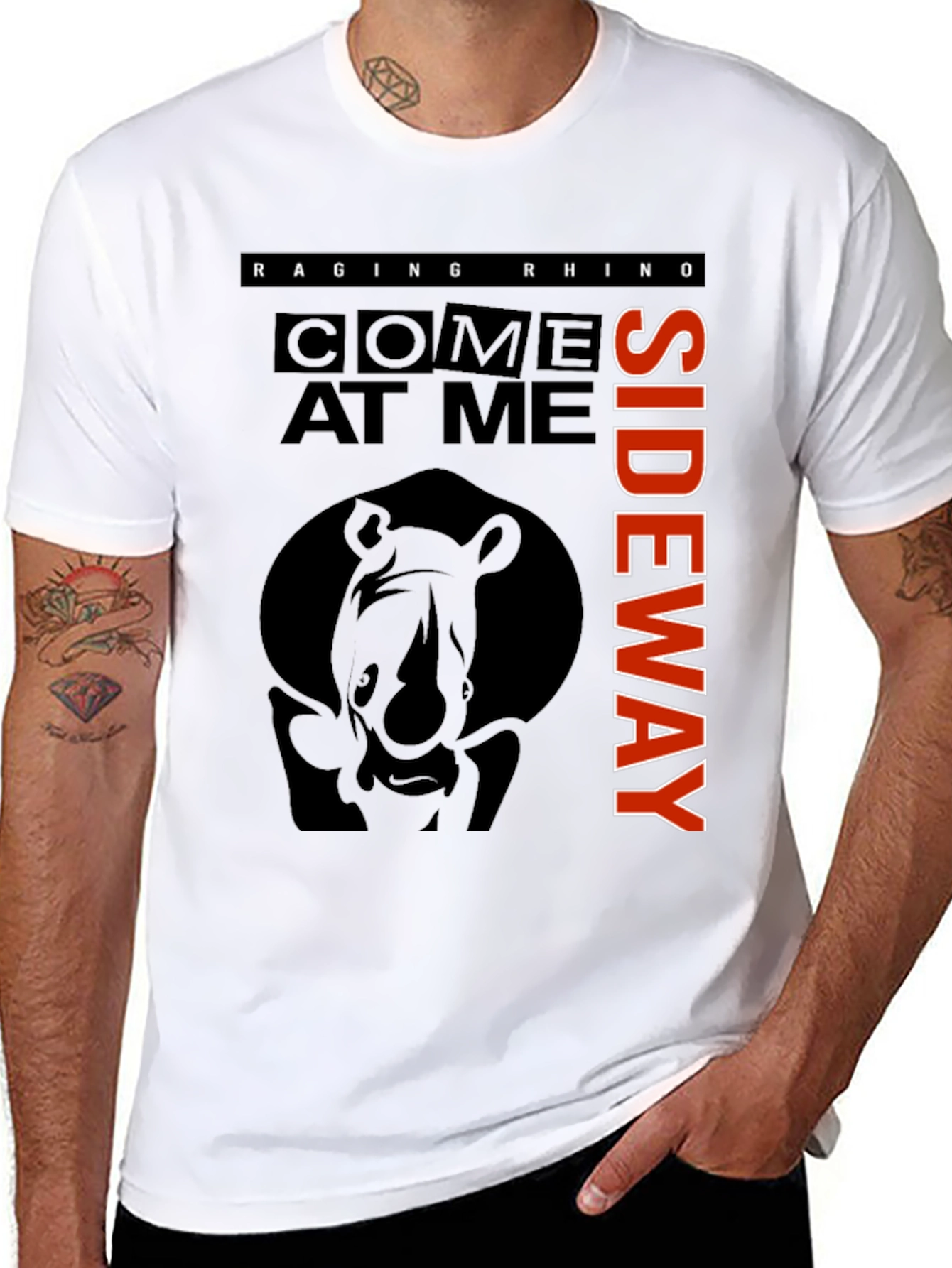 Raging Rhino T-Shirt - Come At Me Sideway