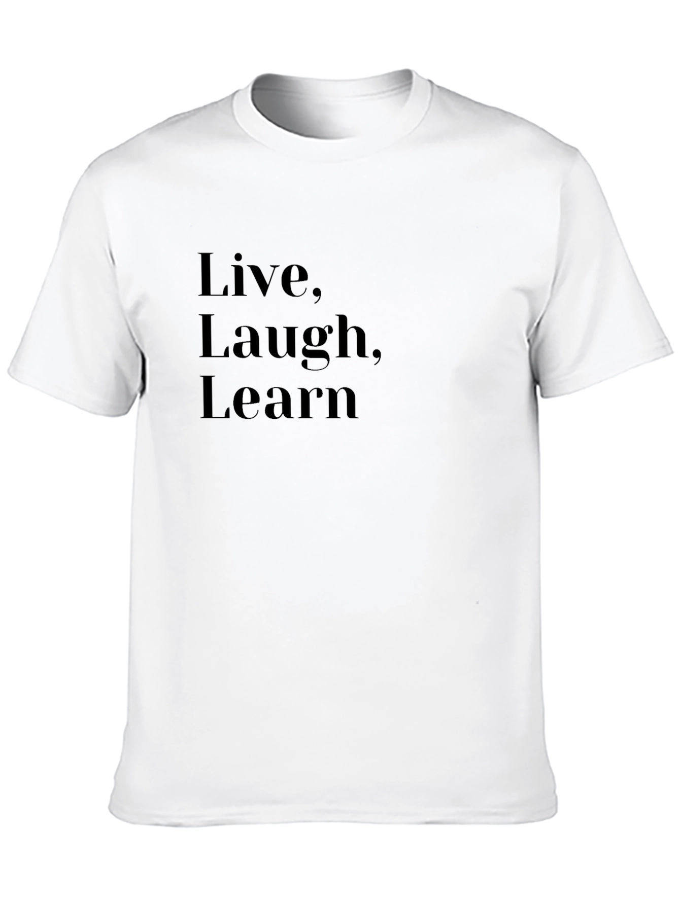 Live Laugh Learn Black Graphic Tee