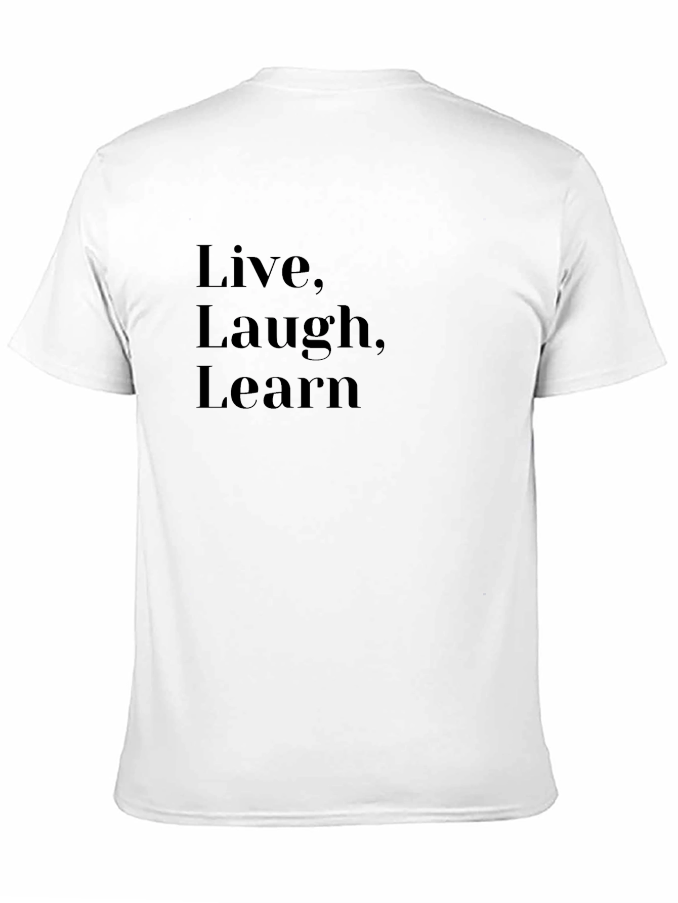 Live Laugh Learn Black Graphic Tee