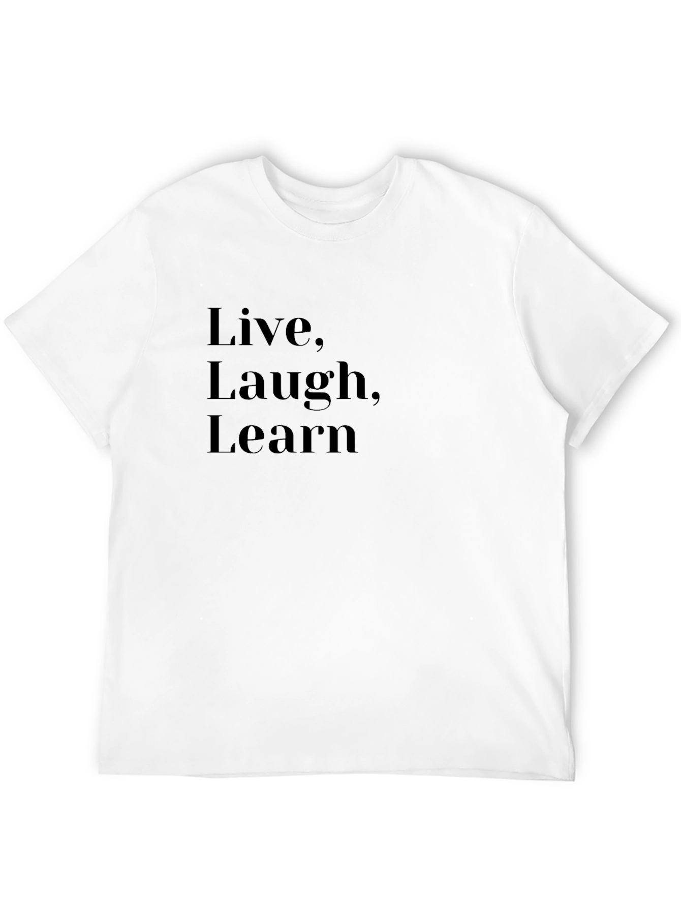 Live Laugh Learn Black Graphic Tee