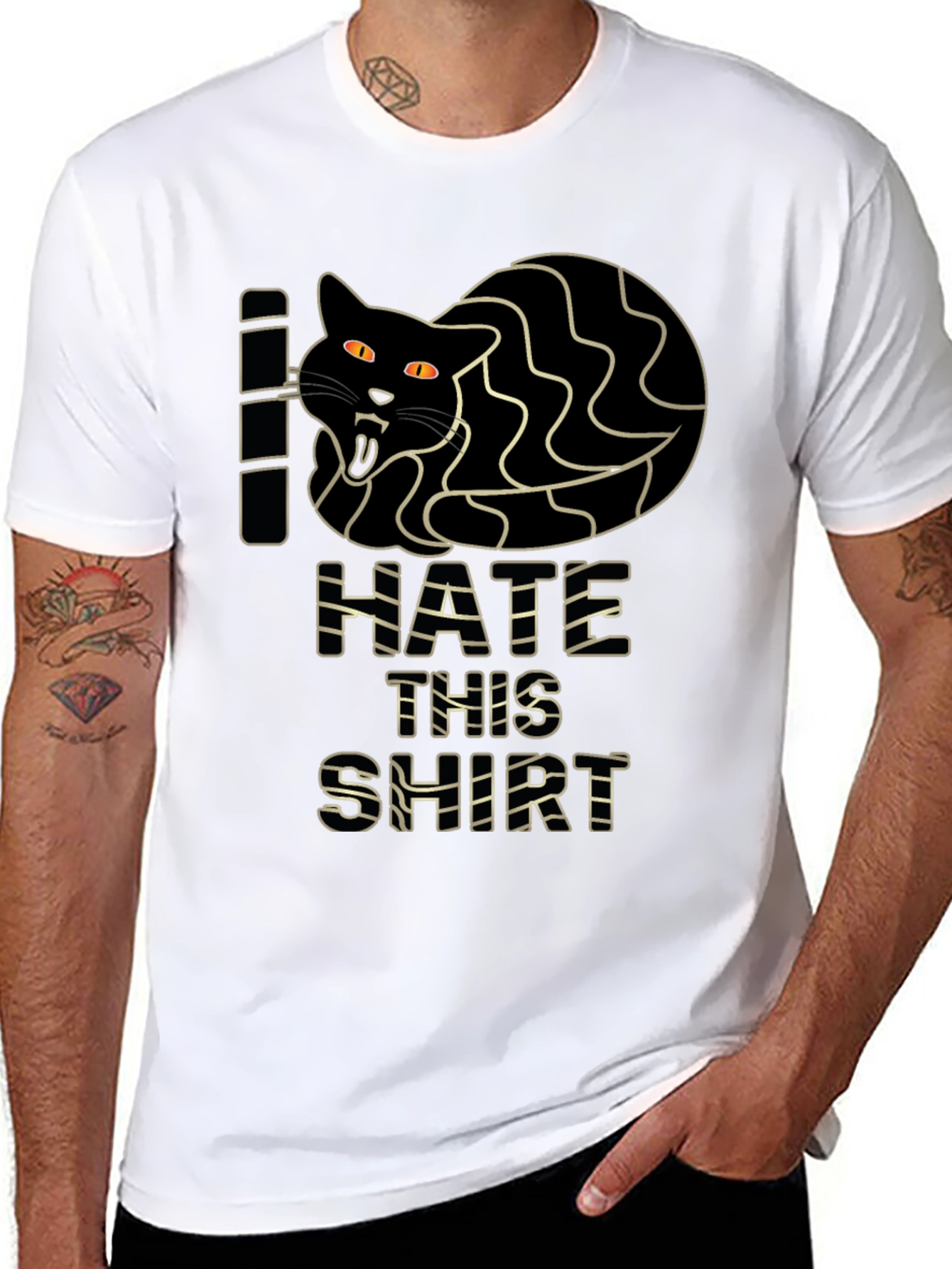 I Hate This Shirt - Funny Cat Graphic Tee