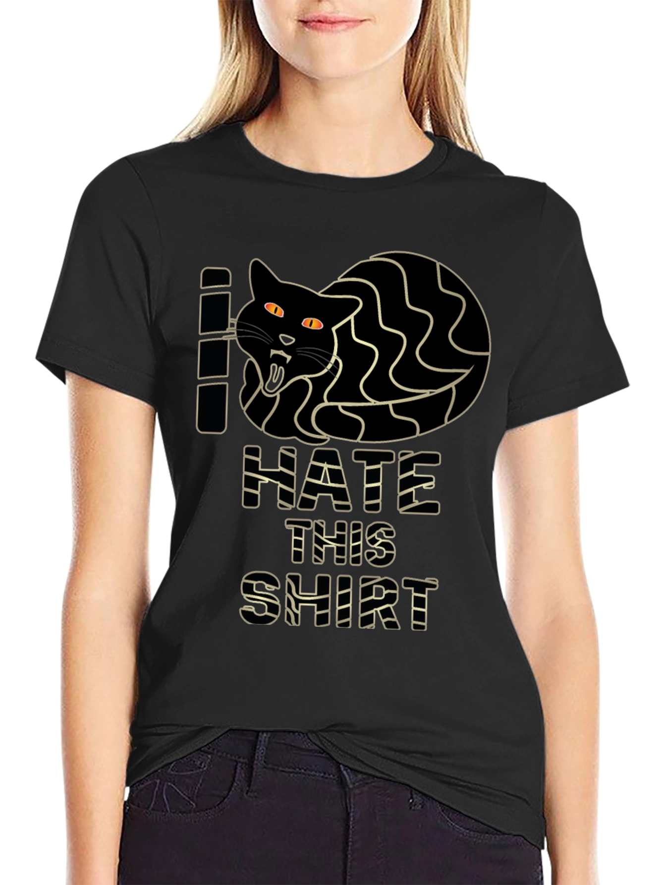 I Hate This Shirt - Funny Cat Graphic Tee