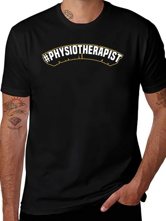 #Physiotherapist Black T-Shirt - Medical Professional Apparel