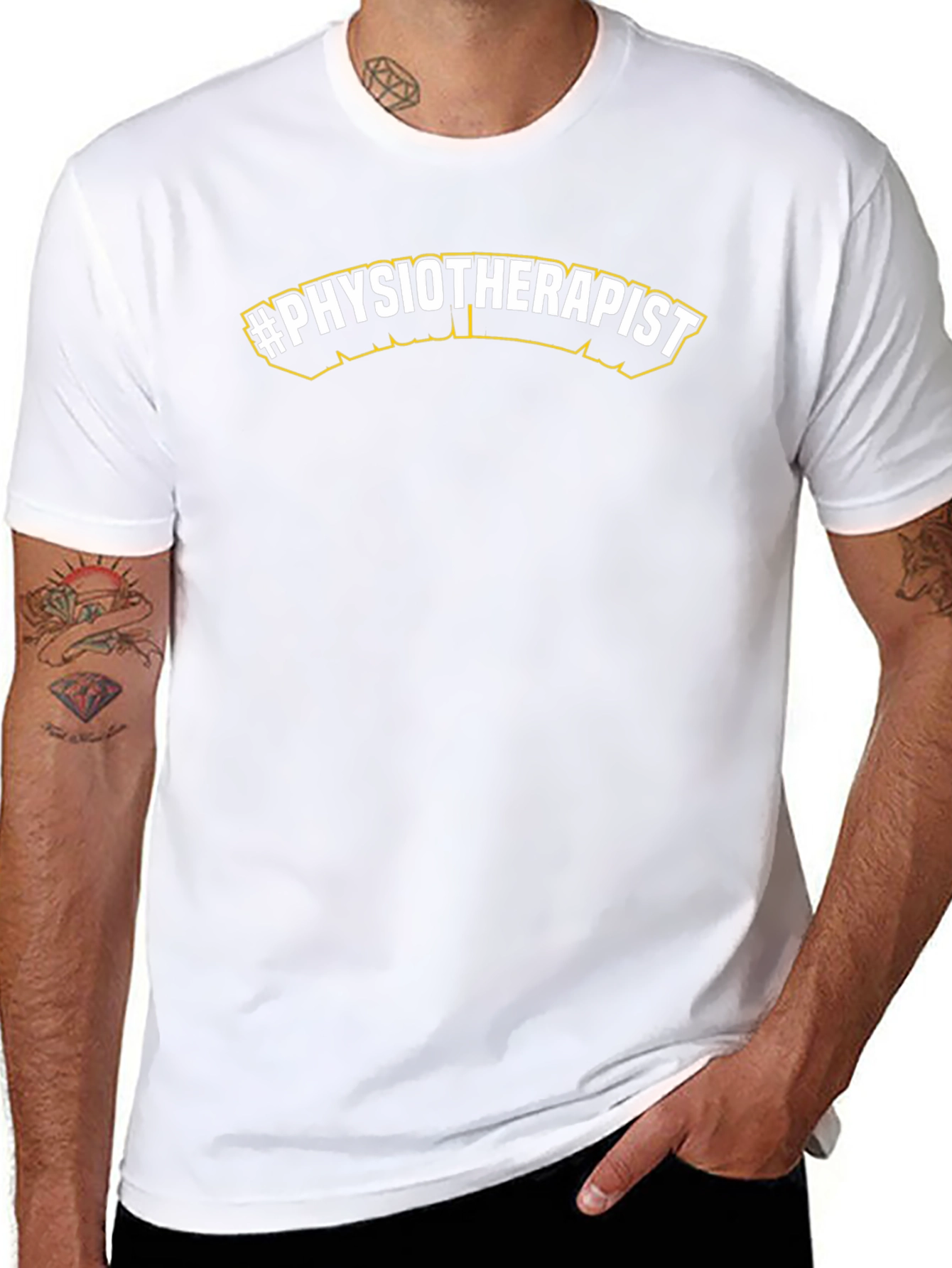 #Physiotherapist Black T-Shirt - Medical Professional Apparel