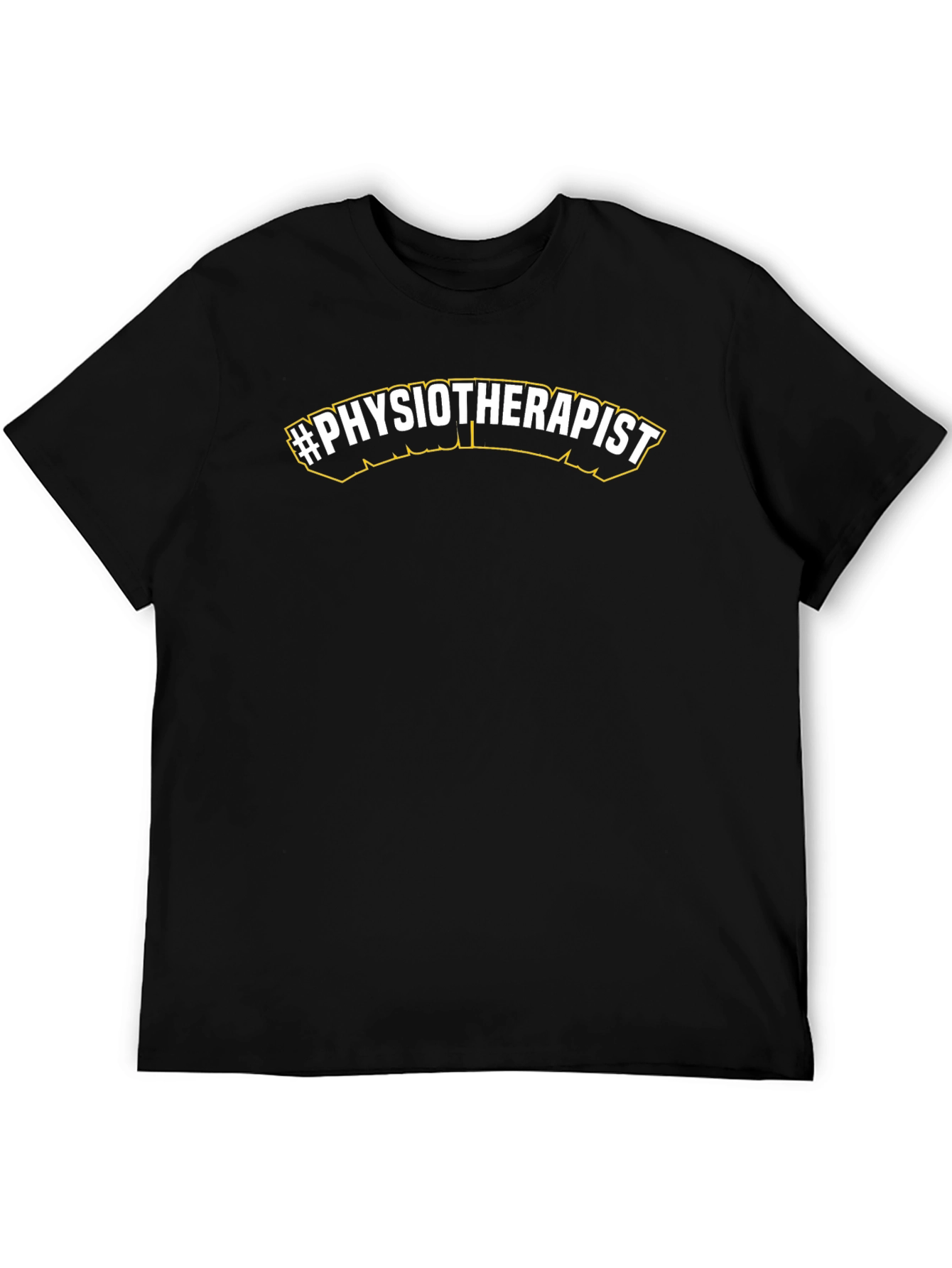 #Physiotherapist Black T-Shirt - Medical Professional Apparel