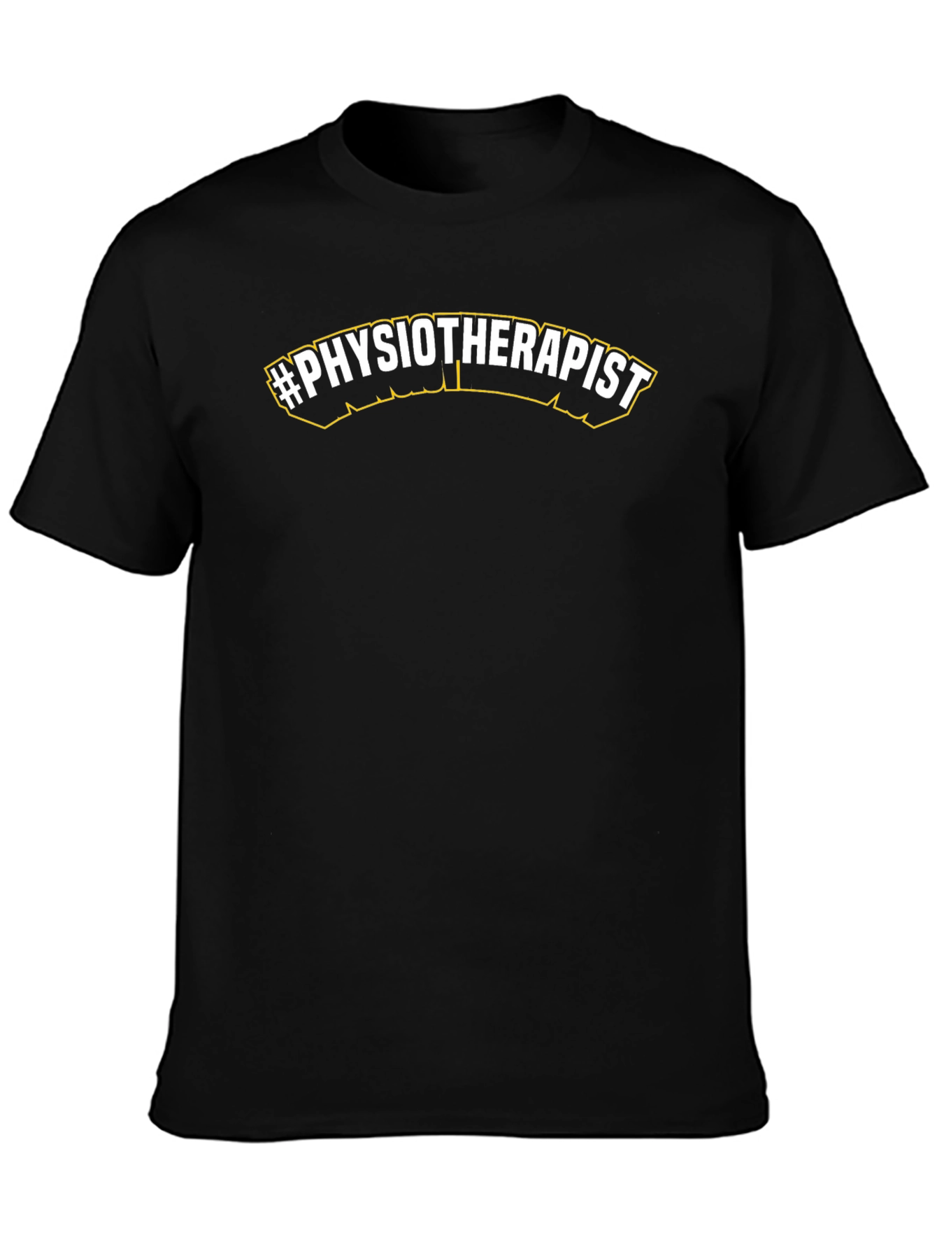 #Physiotherapist Black T-Shirt - Medical Professional Apparel