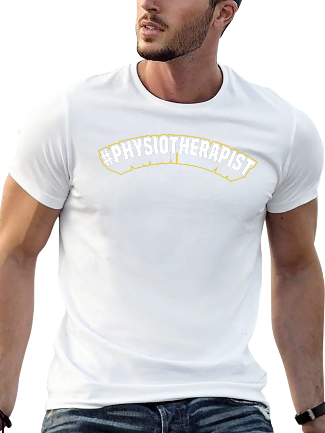 #Physiotherapist Black T-Shirt - Medical Professional Apparel