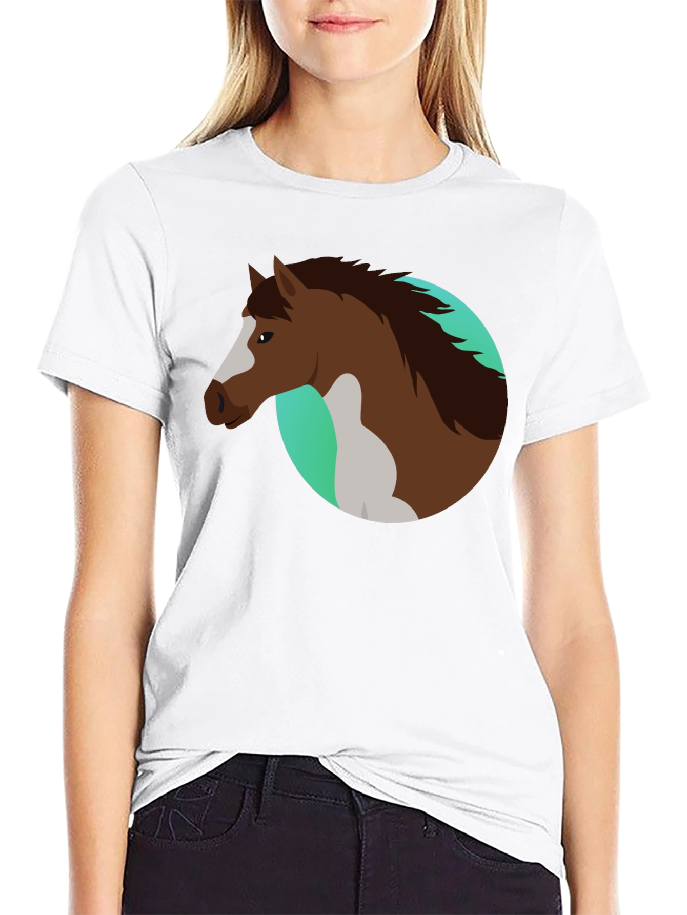 Horse Graphic Black T-Shirt - Equestrian Style