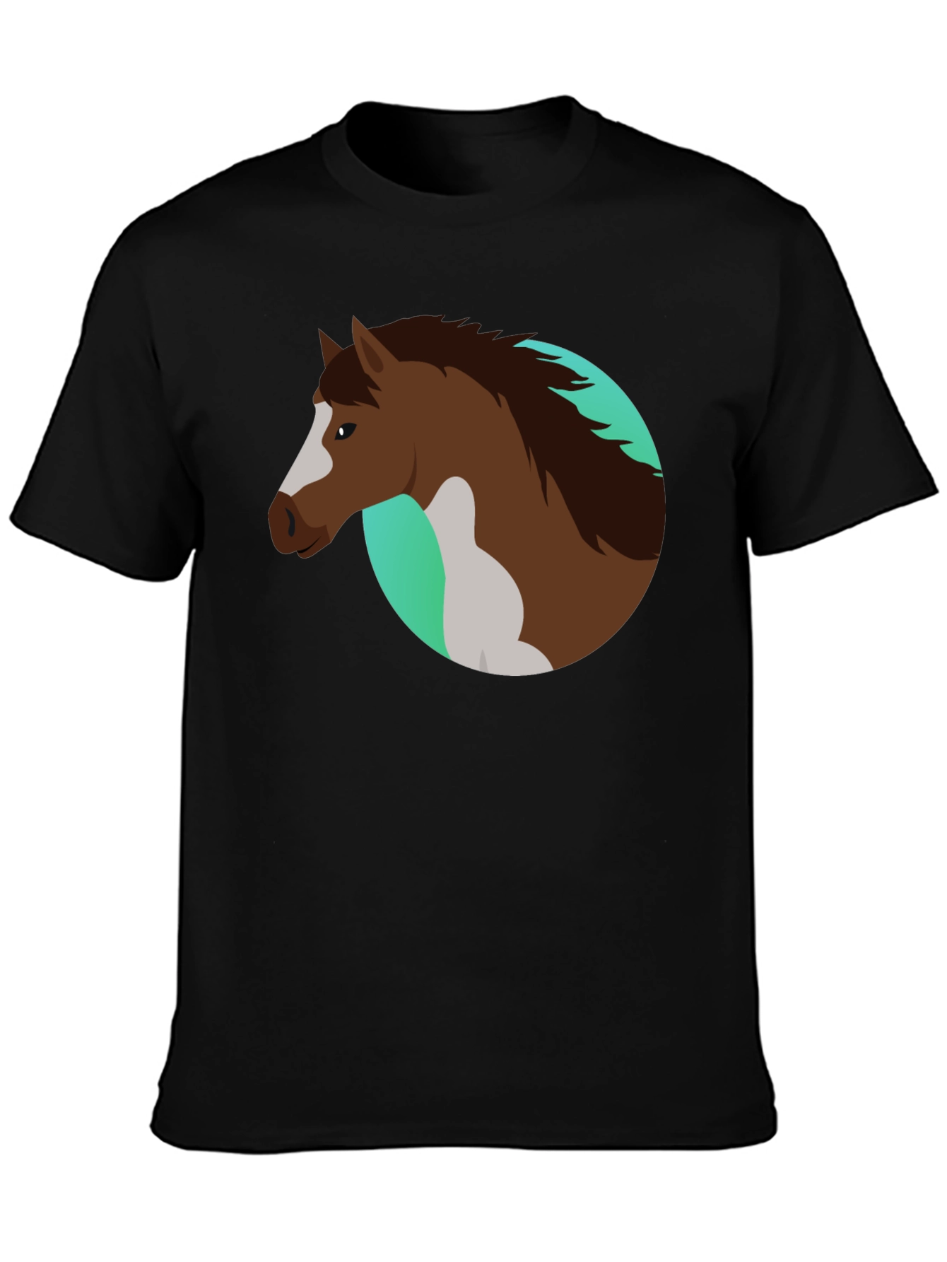 Horse Graphic Black T-Shirt - Equestrian Style