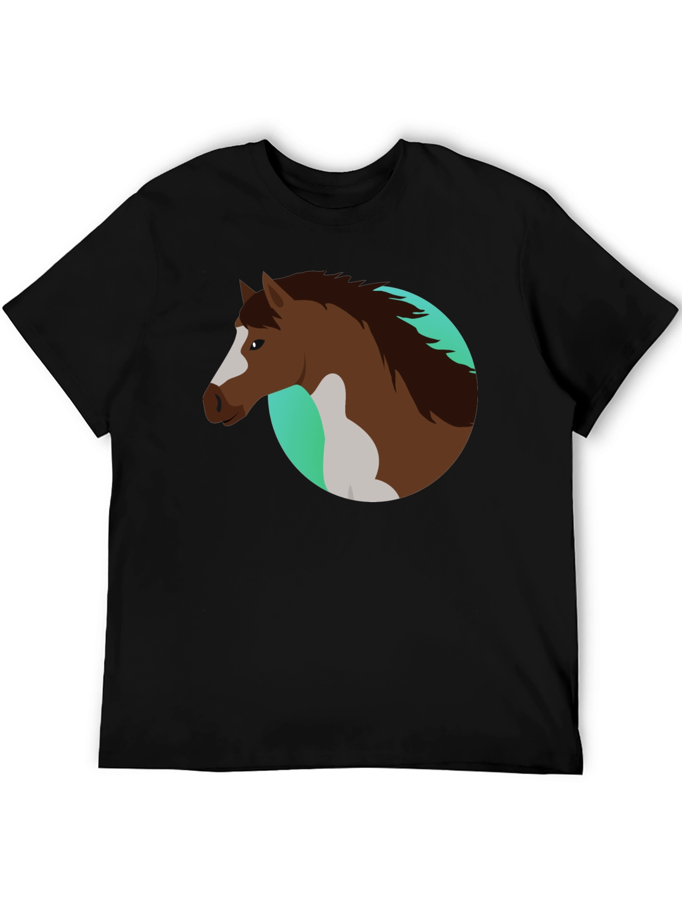 Horse Graphic Black T-Shirt - Equestrian Style