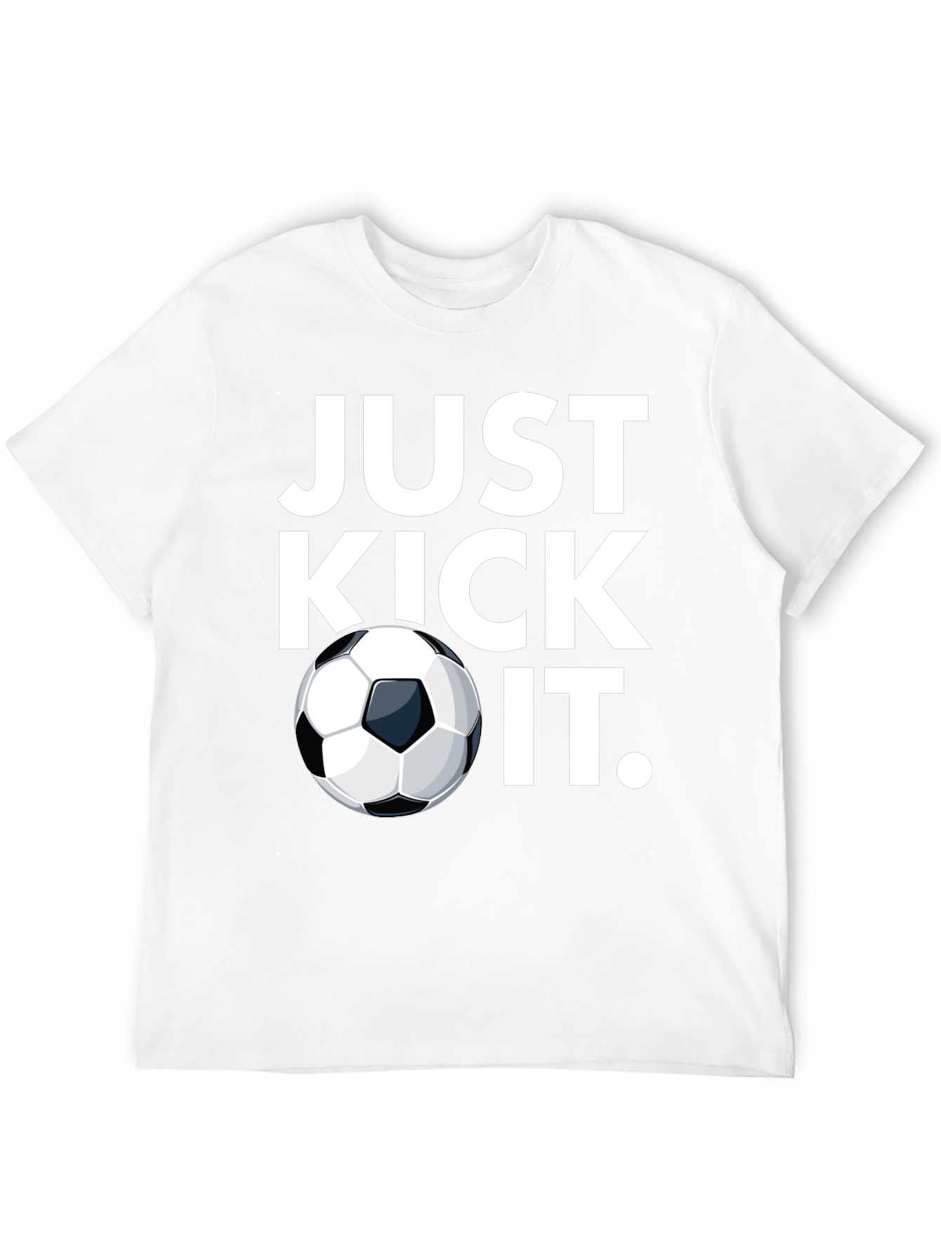 Just Kick It Soccer T-Shirt - Black Graphic Tee