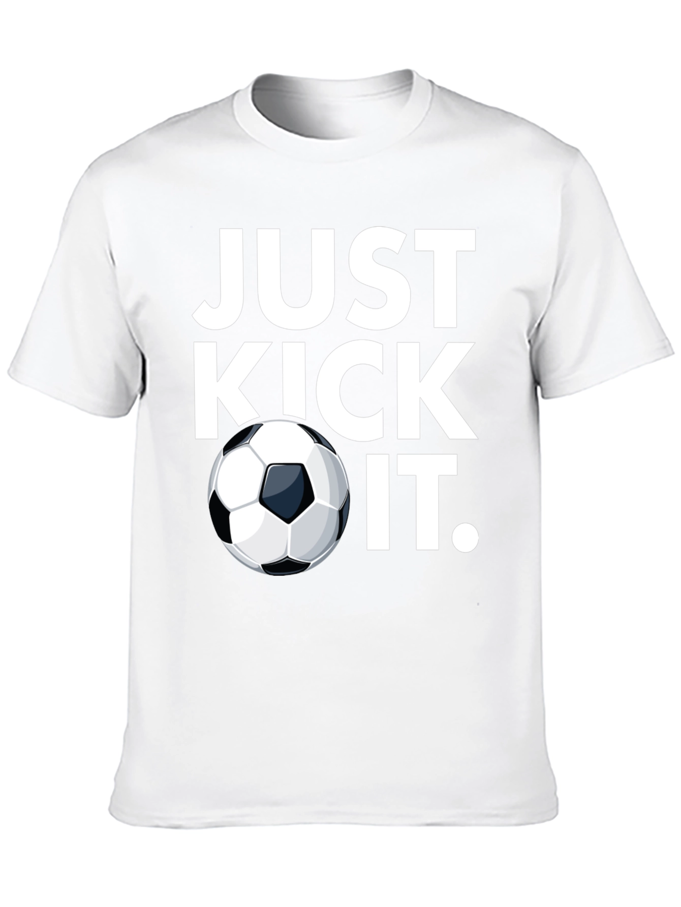 Just Kick It Soccer T-Shirt - Black Graphic Tee