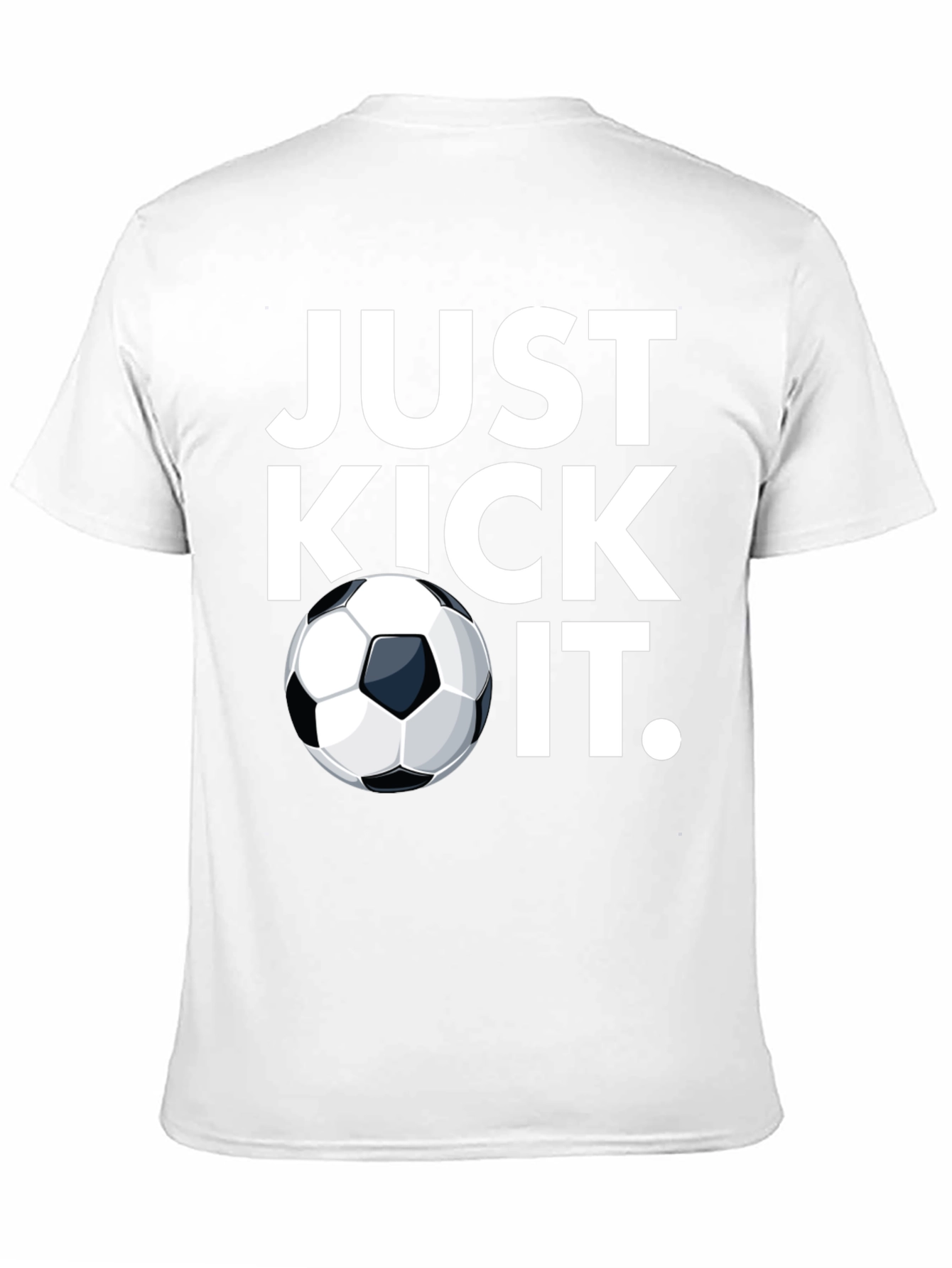 Just Kick It Soccer T-Shirt - Black Graphic Tee