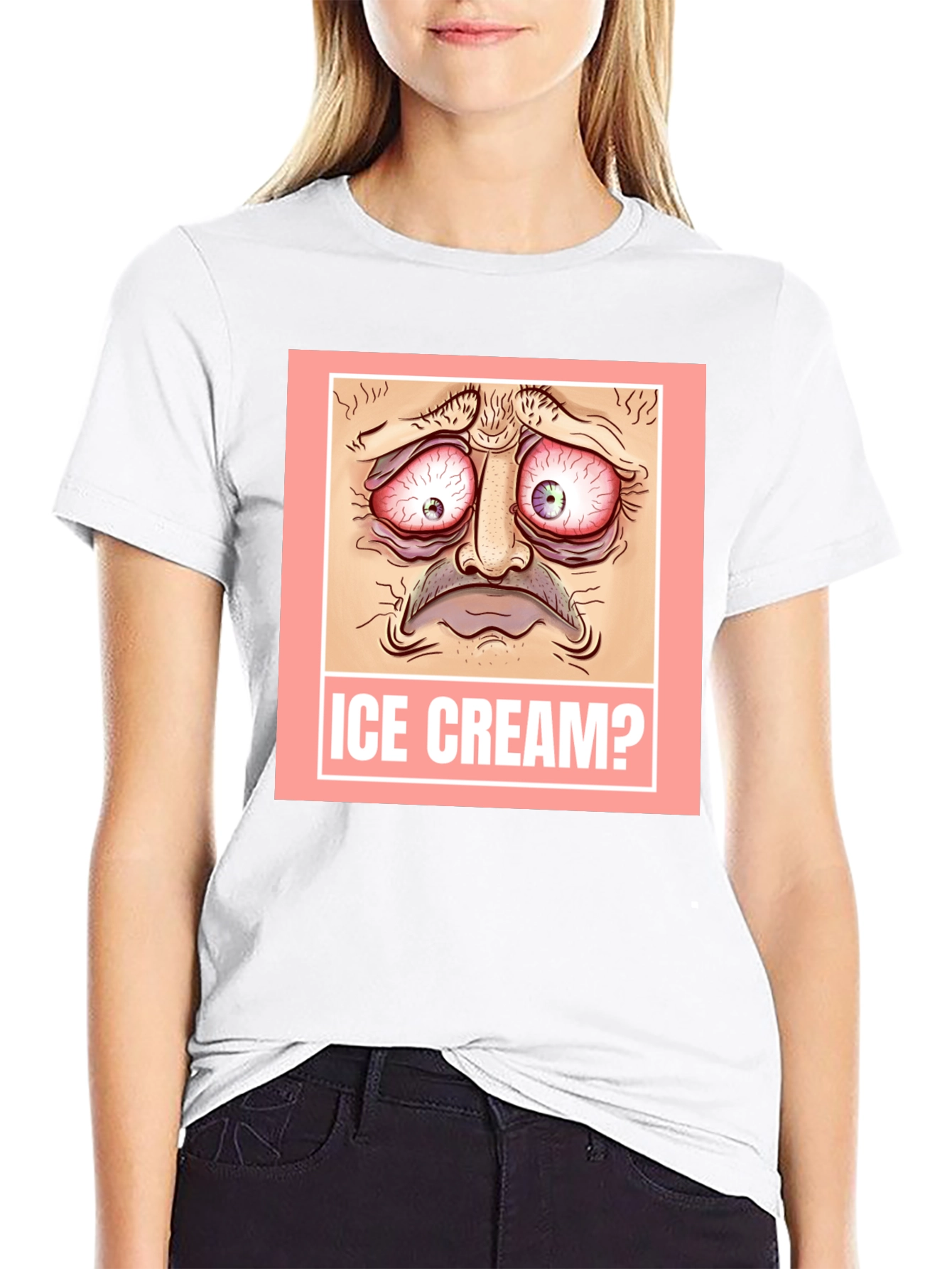 Ice Cream? Graphic T-Shirt - Funny Meme Design