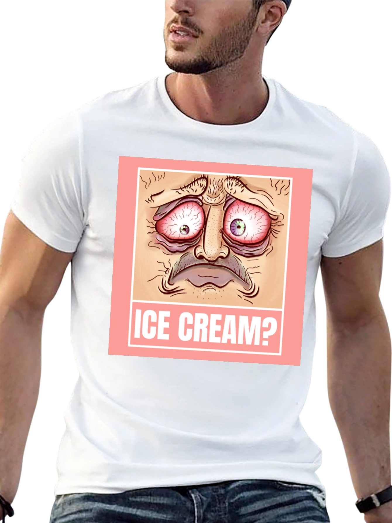 Ice Cream? Graphic T-Shirt - Funny Meme Design