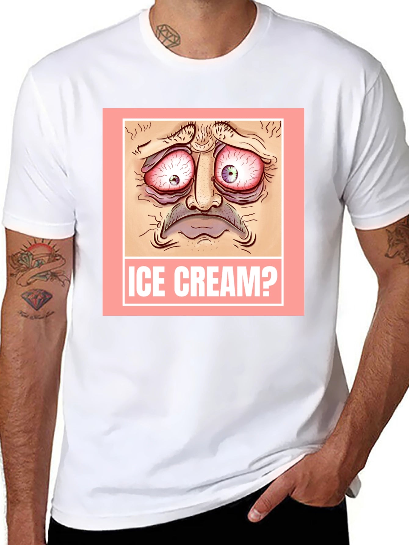Ice Cream? Graphic T-Shirt - Funny Meme Design