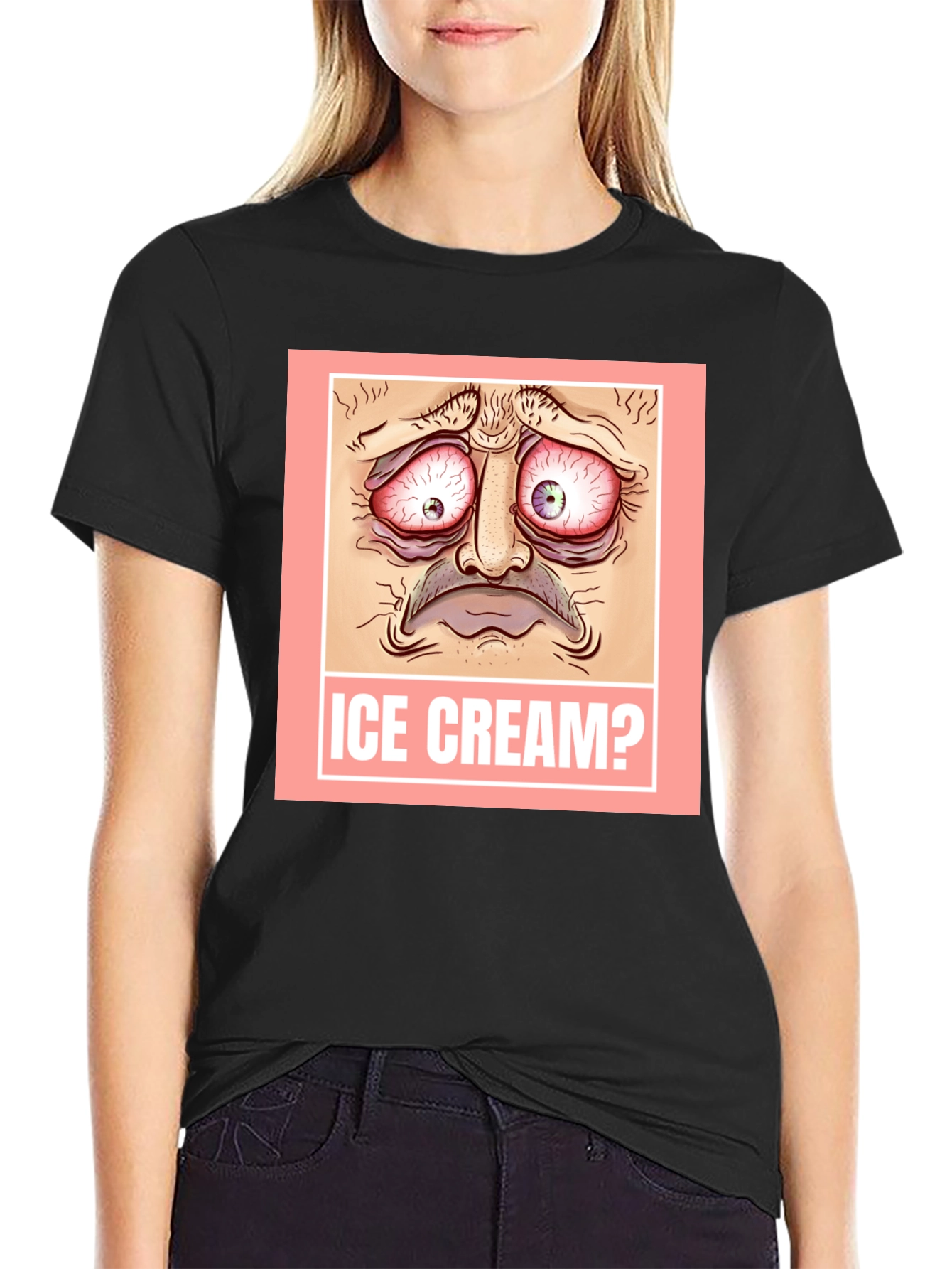 Ice Cream? Graphic T-Shirt - Funny Meme Design