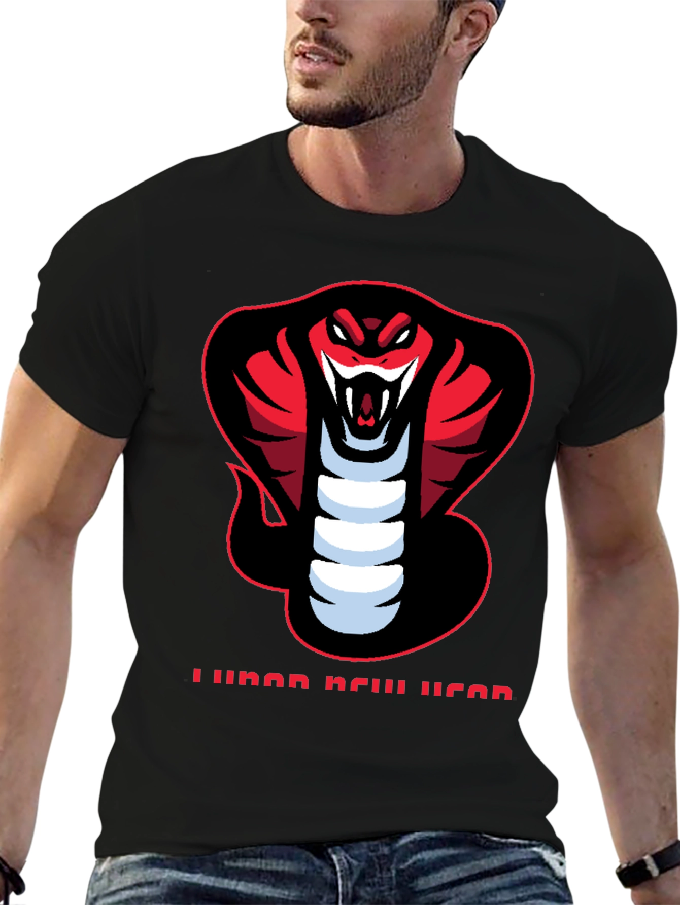 Lunar New Year Cobra Graphic Tee - Black