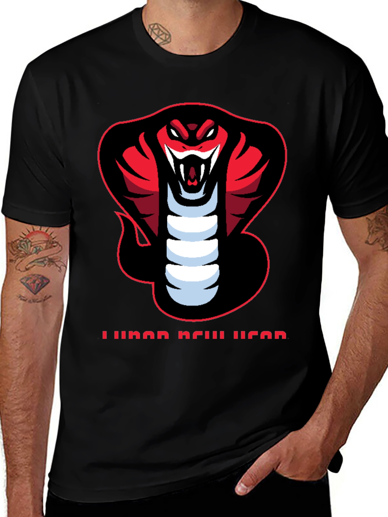 Lunar New Year Cobra Graphic Tee - Black