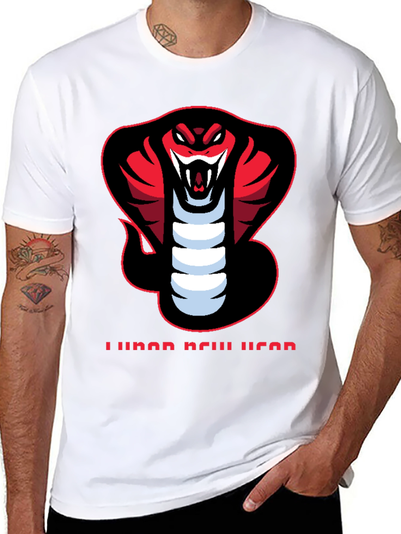 Lunar New Year Cobra Graphic Tee - Black